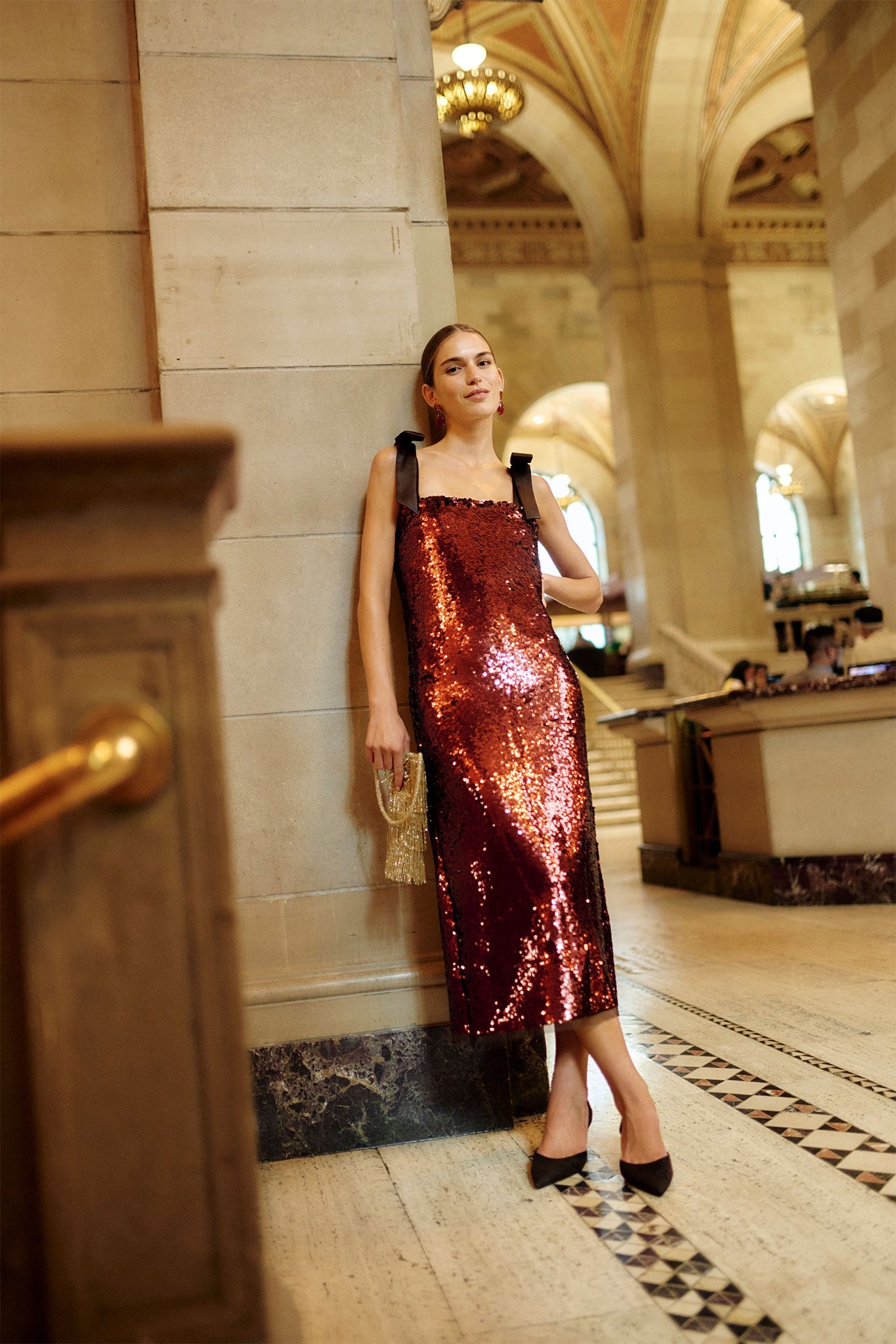 Radiant Bronze Sequin Roxy Dress