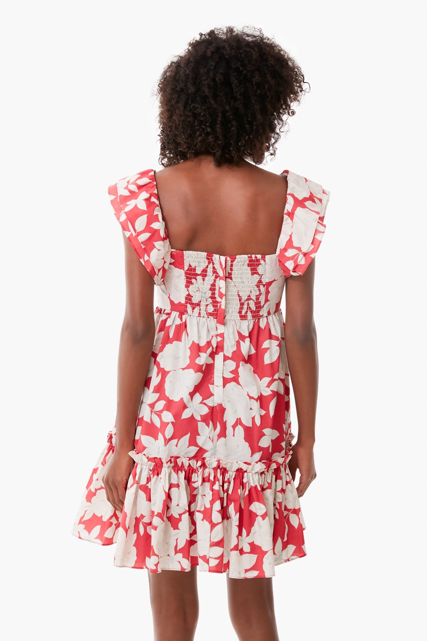 Graphic Floral Raspberry Lexa Dress
