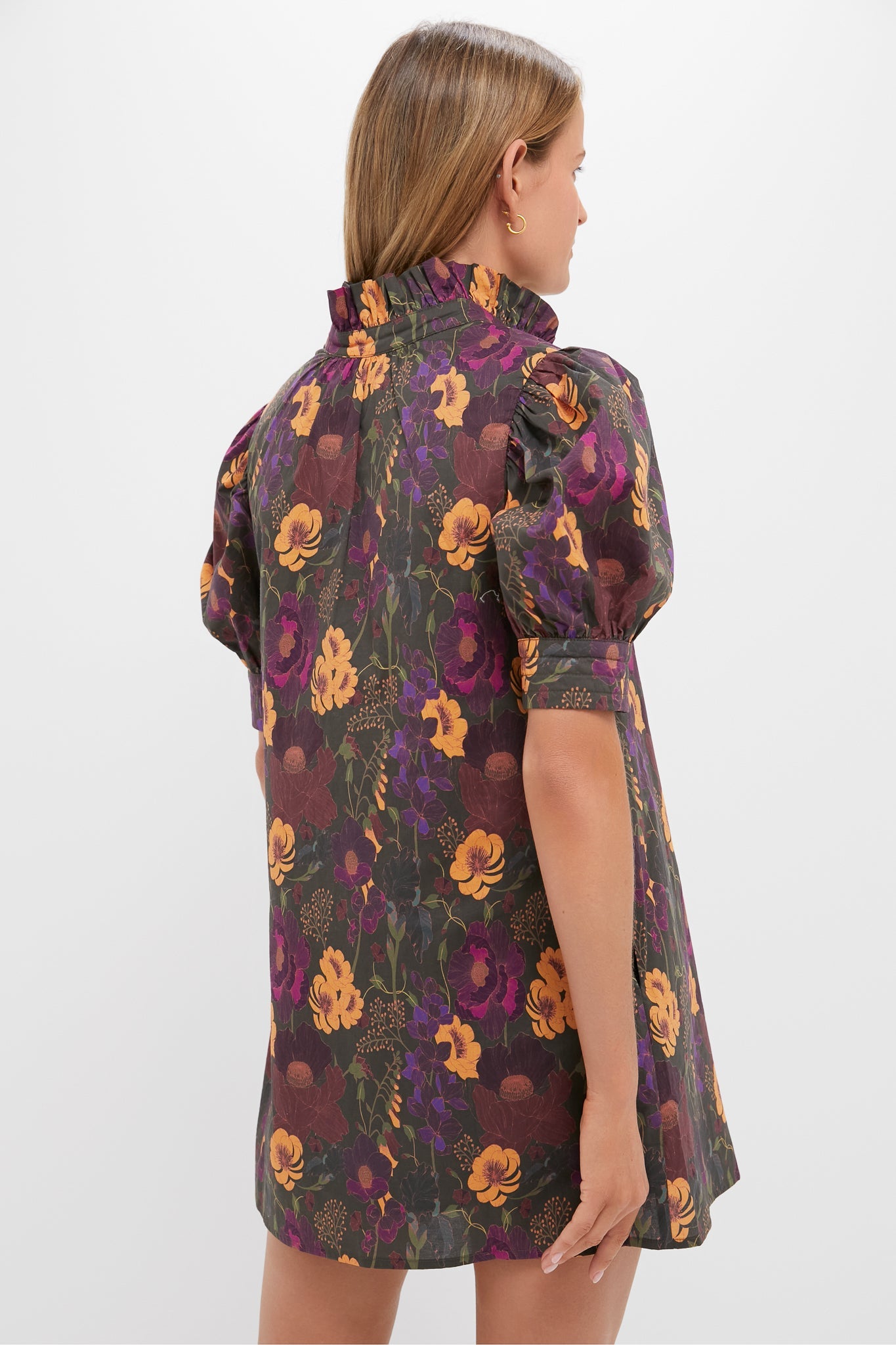 Burnt Orange Floral Louisa Mini Dress