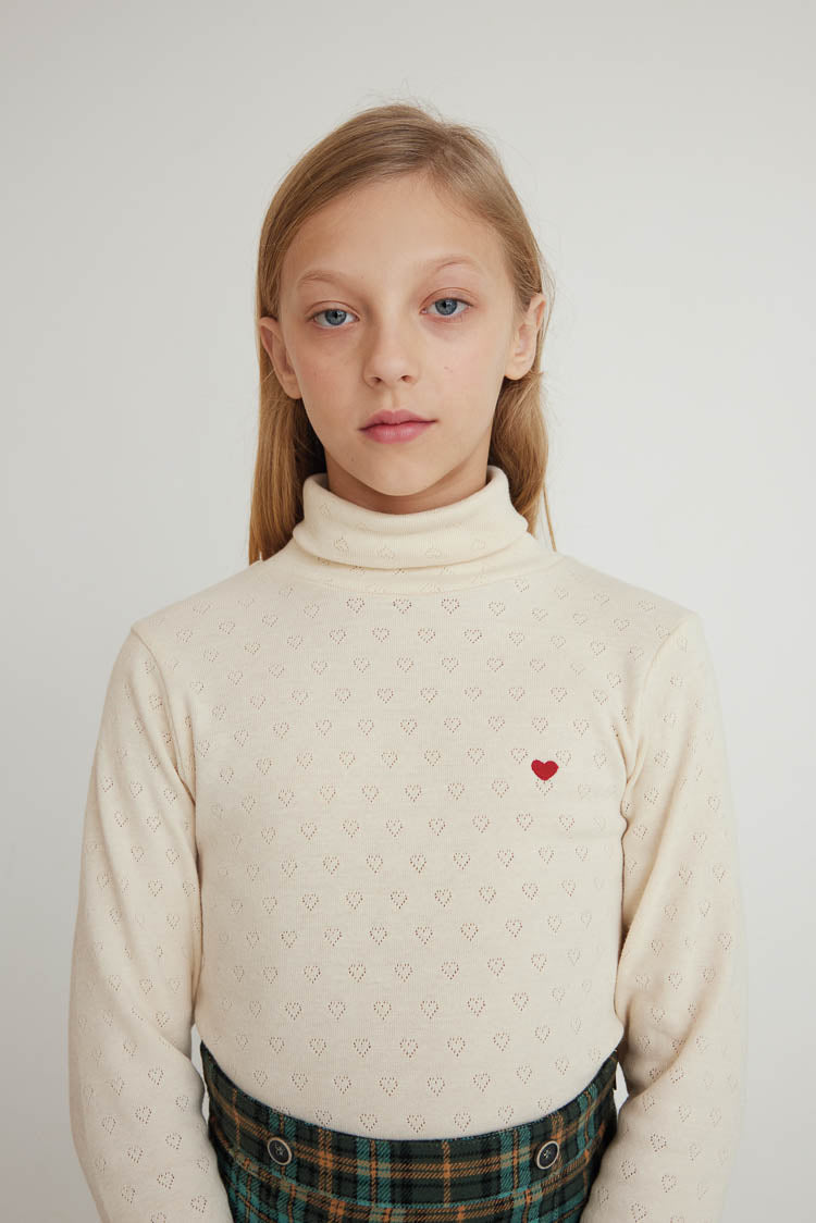 Bebe Heart Turtleneck