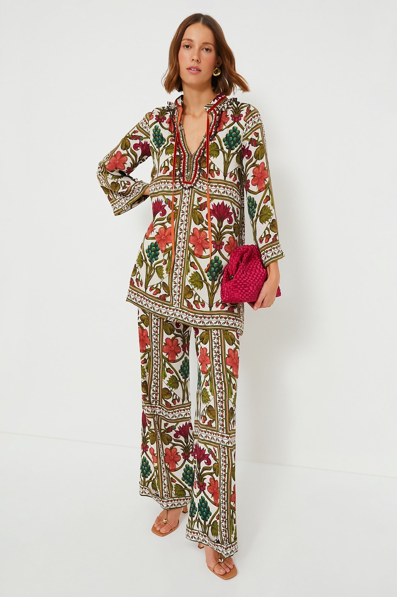 Off White Multicolor Maria Pants