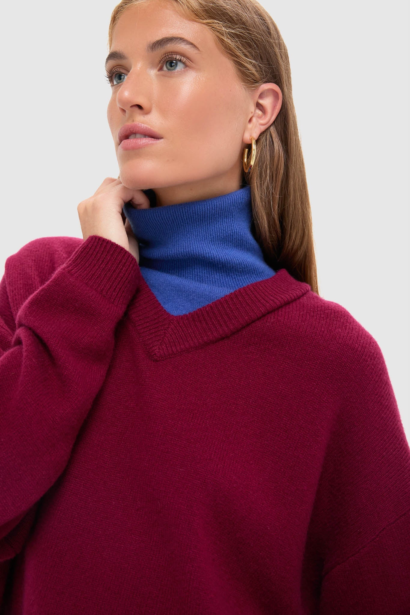 Crimson and Sapphire Doris Cashmere Sweater
