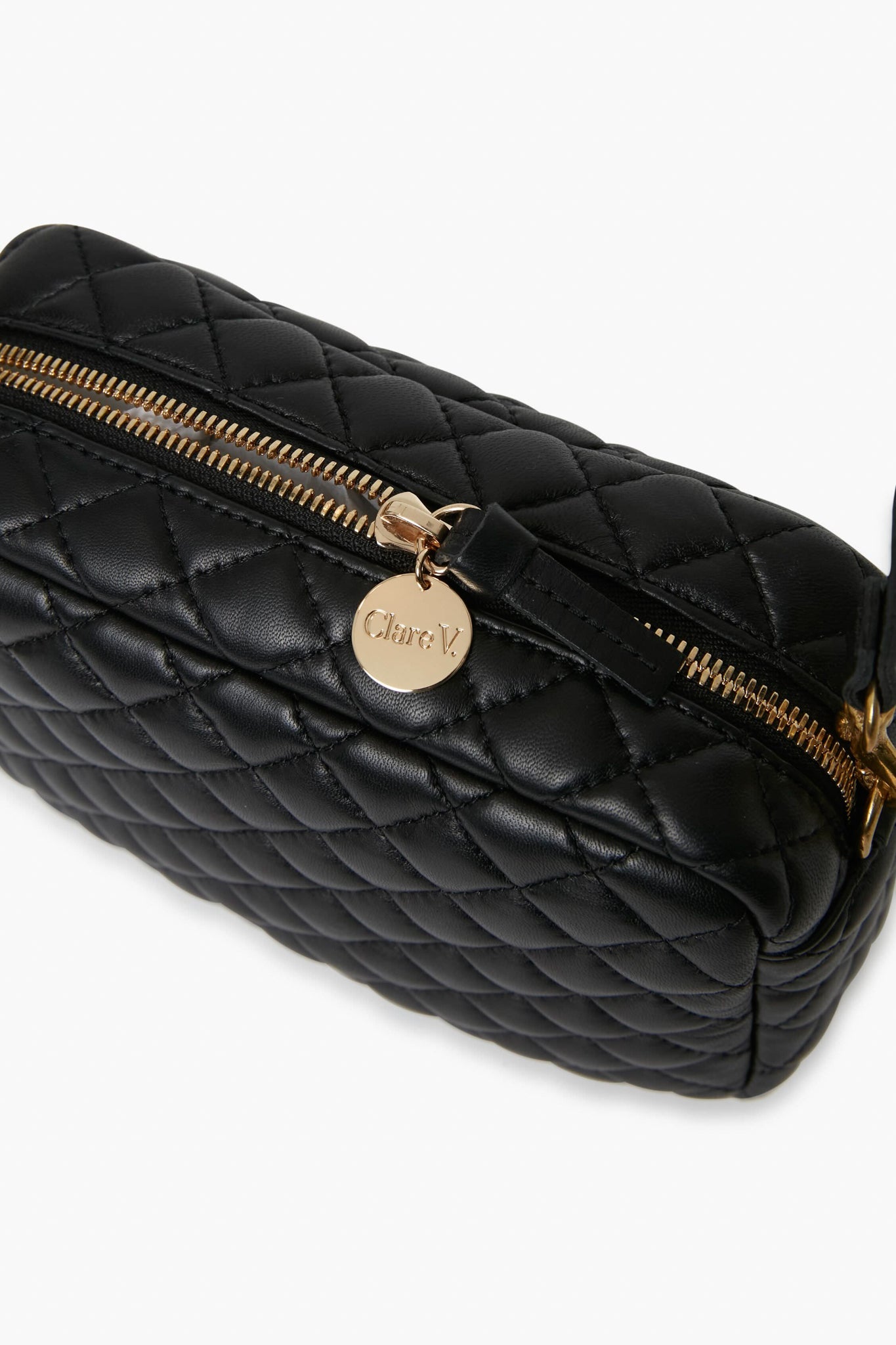 Black Quilted Midi Sac