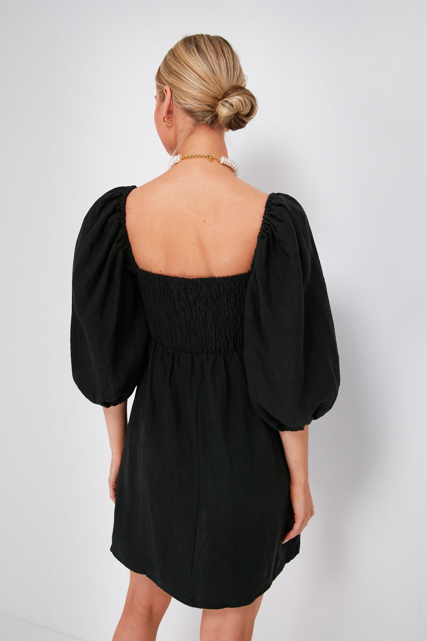 Black Annie Smocked Dress