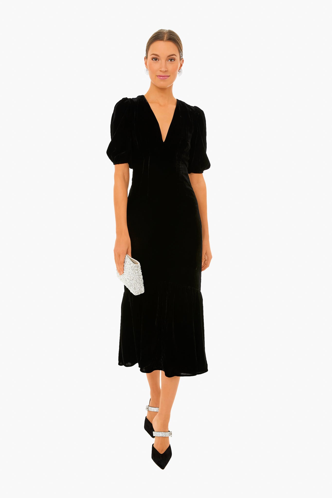 Black Velvet Ester Dress