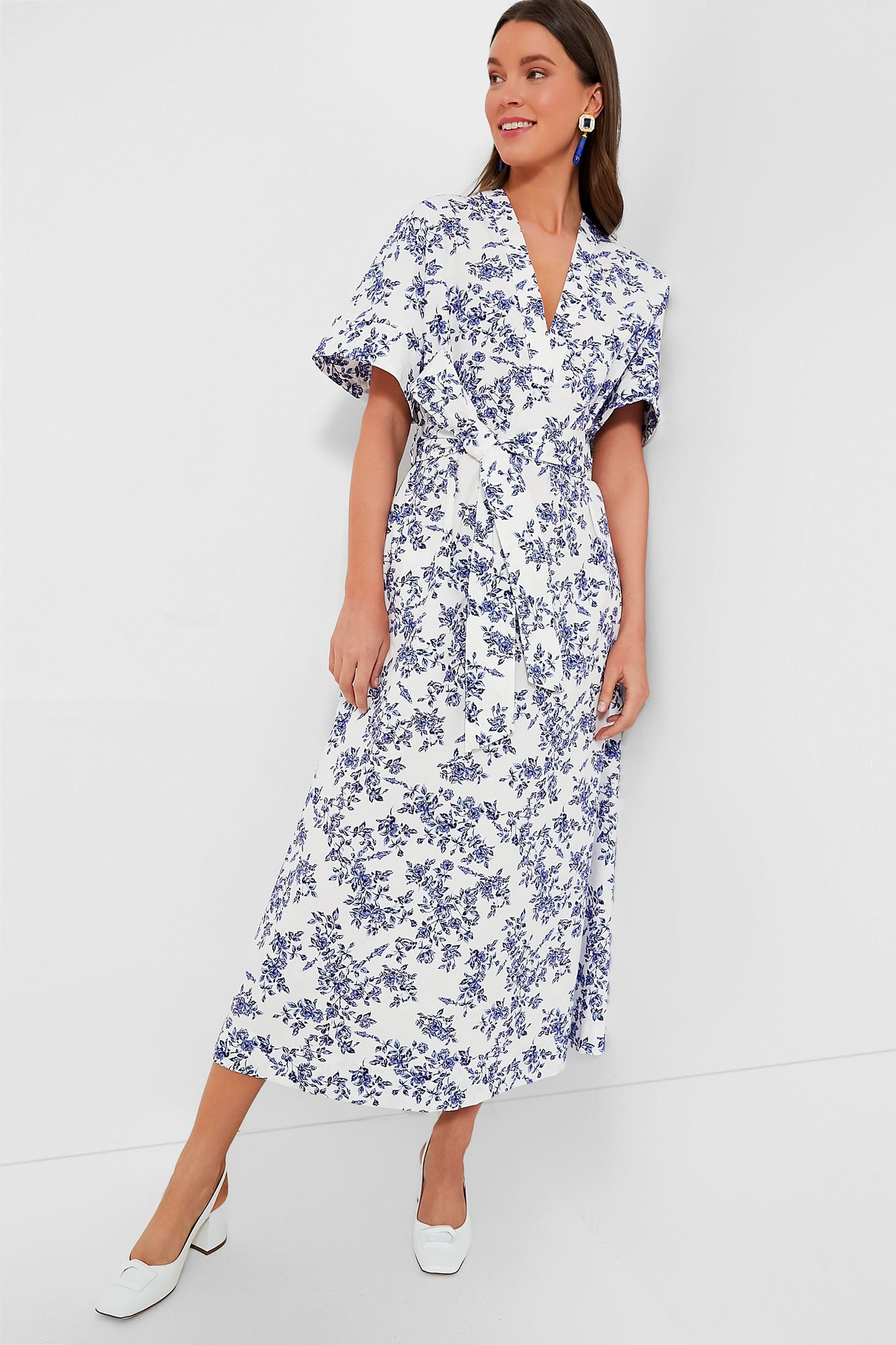 Vintage Rose Blue Ankita California Poplin Dress