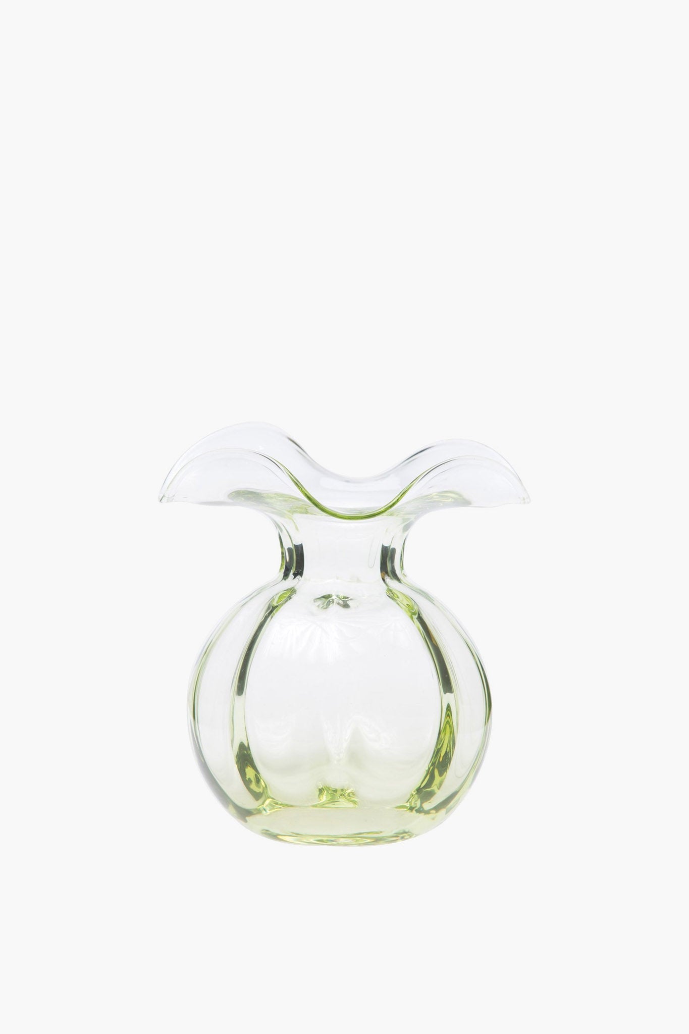 Hibiscus Glass Green Bud Vase