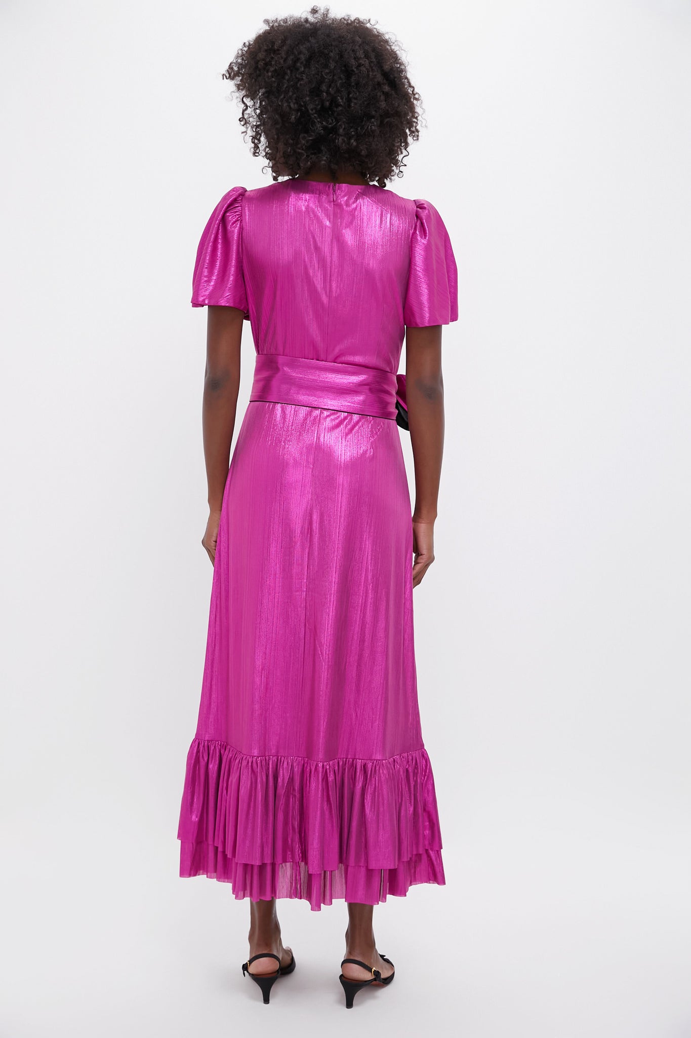 Fuchsia Metallic Angelina Dress