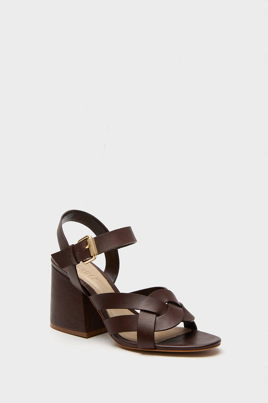 Chestnut Brown Renata Block Heels