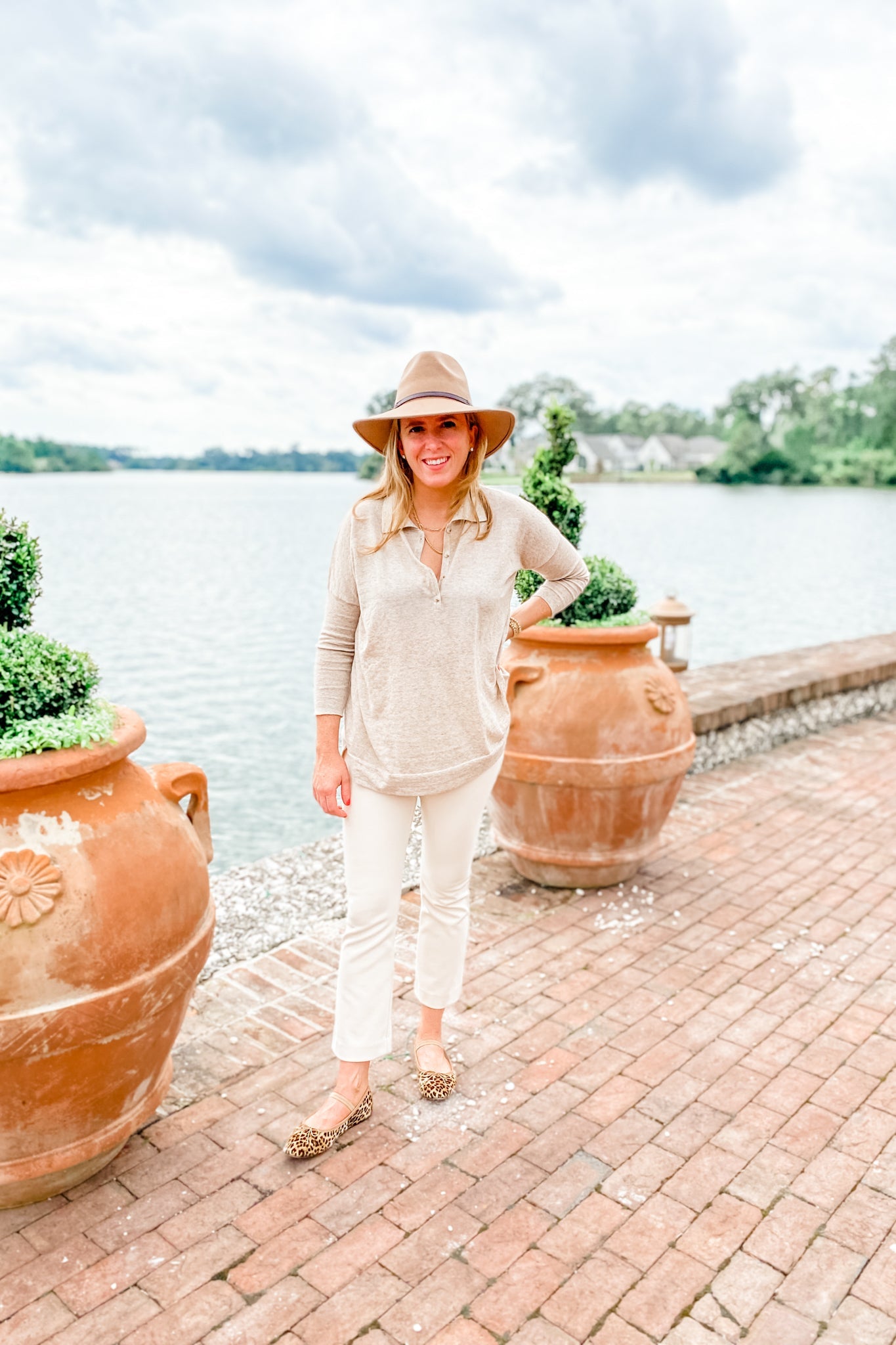 Ecru Clayton Knit Polo