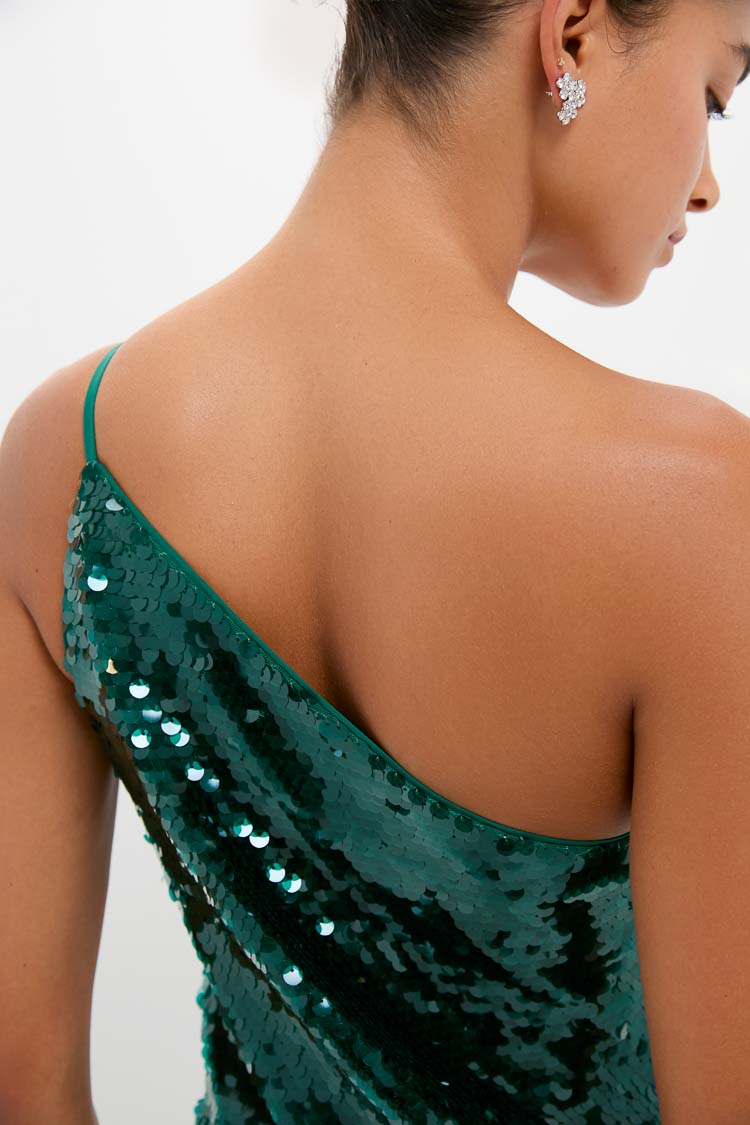 Emerald Sequin Isa Maxi Dress