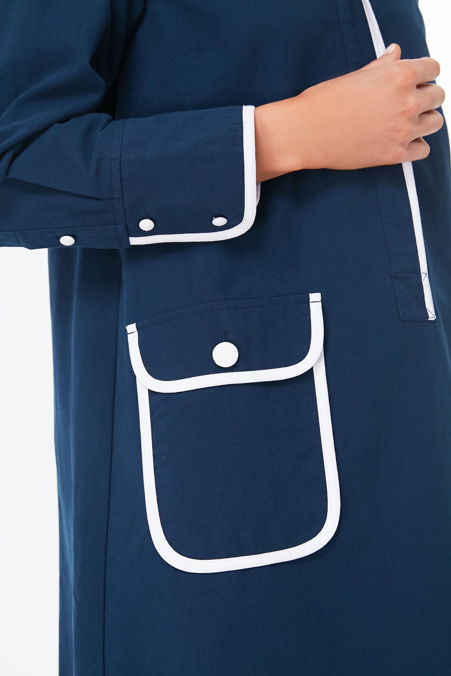 Navy Perkins Shirt Dress