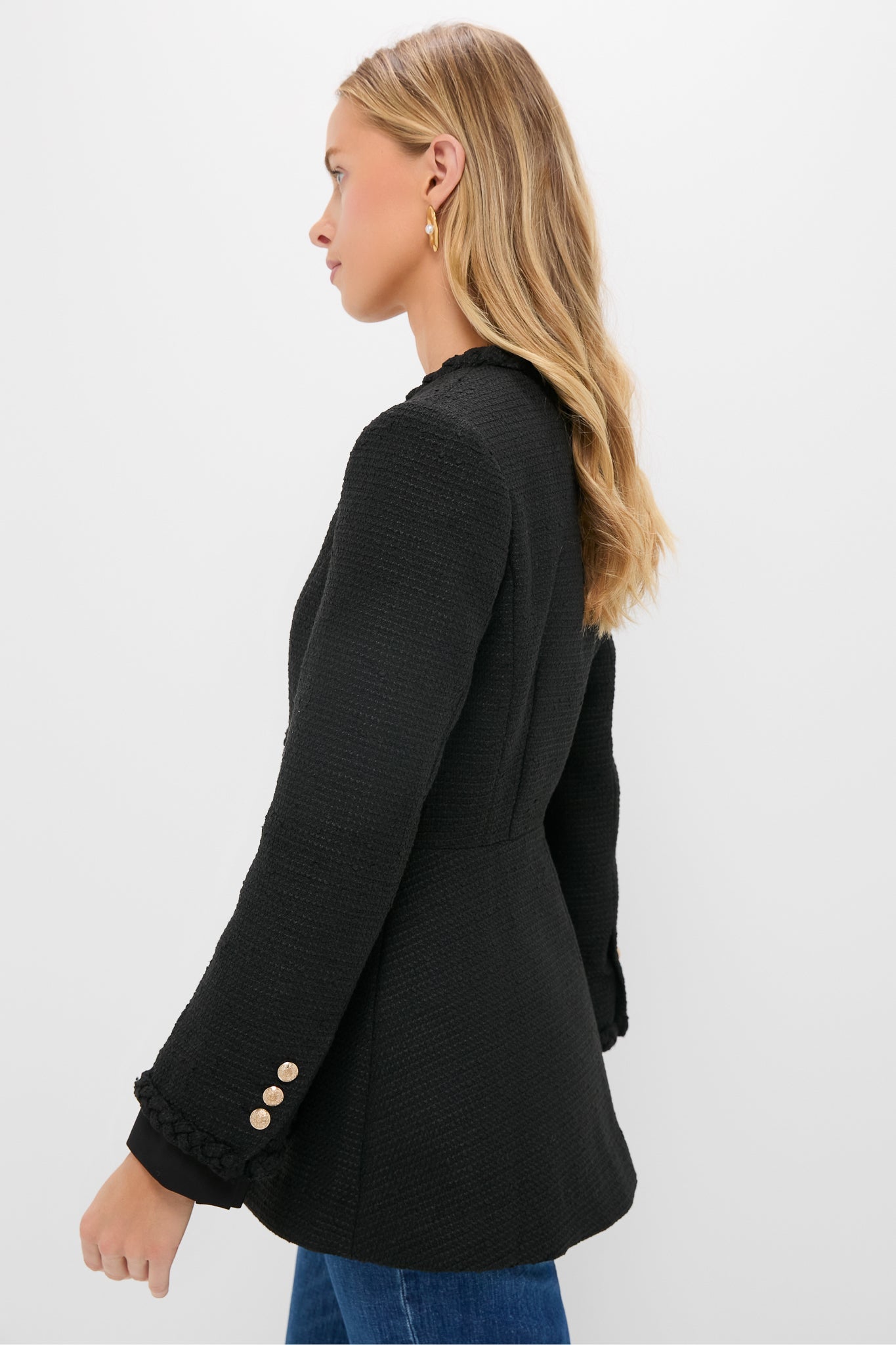 Black Braided Trim Shay Jacket