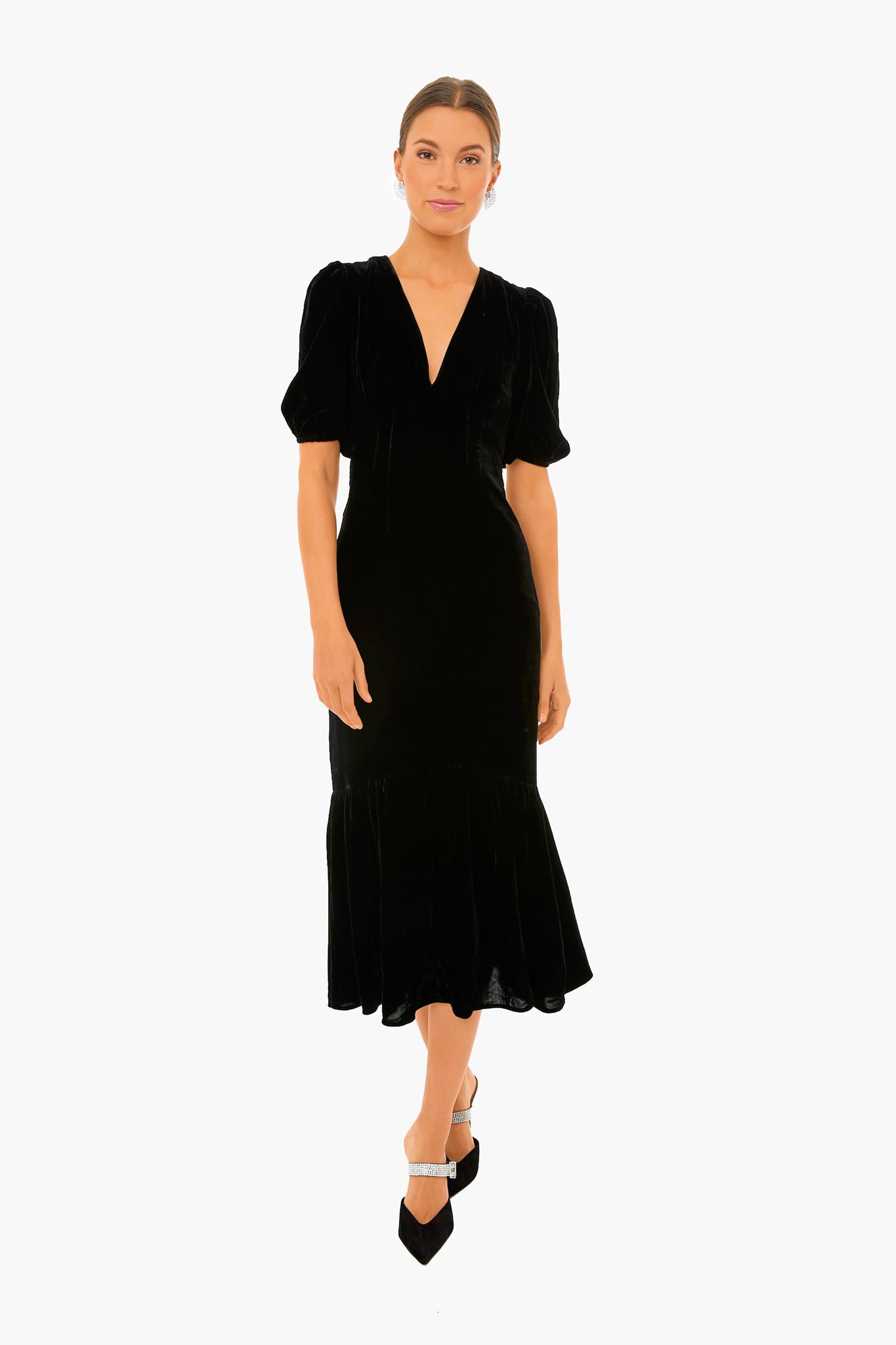 Black Velvet Ester Dress