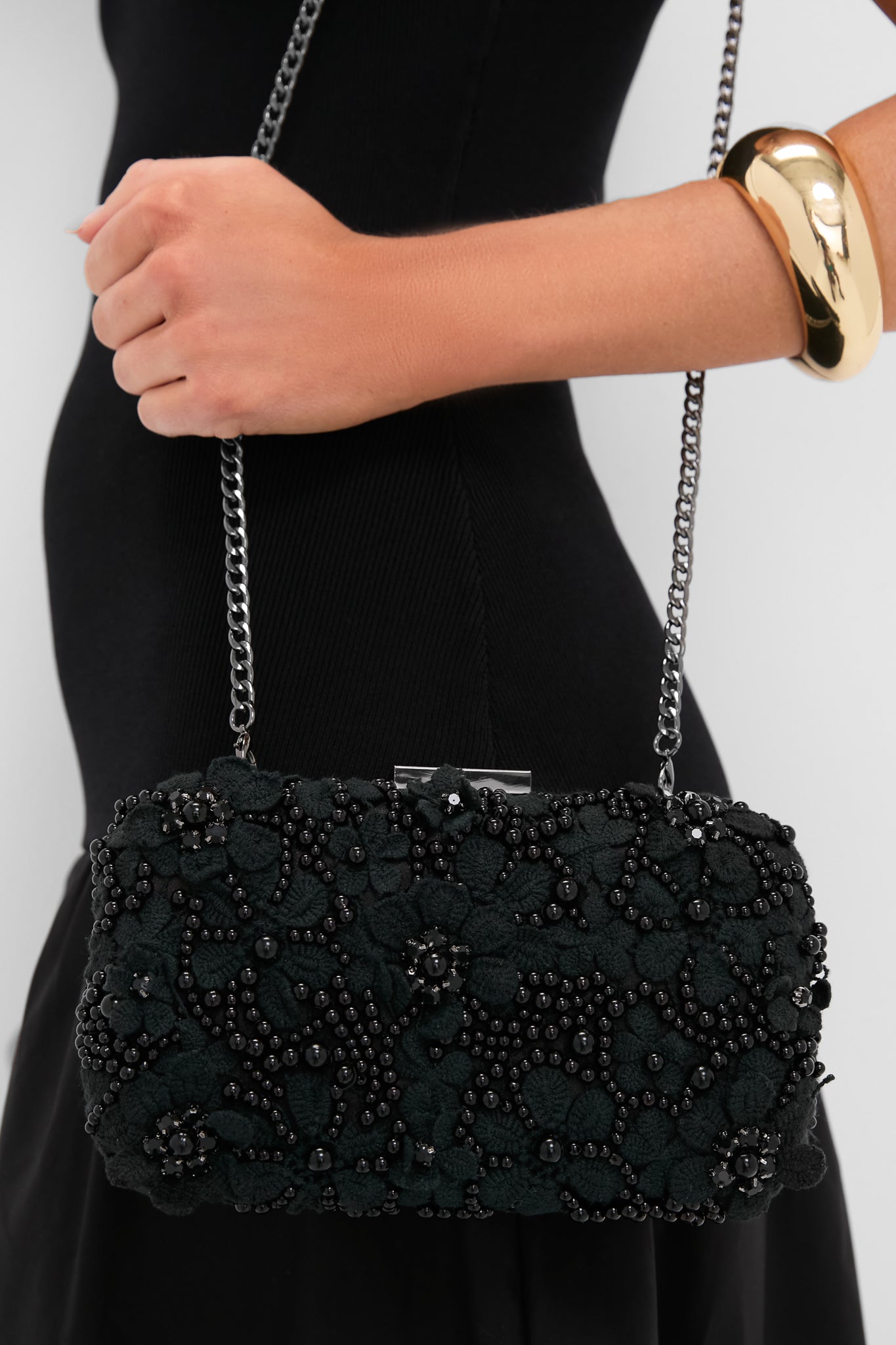 Black Beth Encrusted Clutch