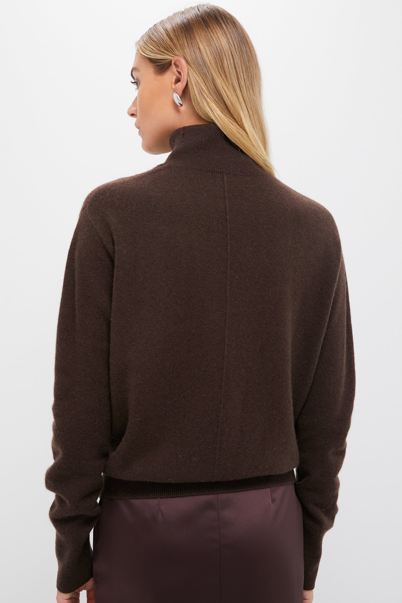 Chocolate Cashmere Turtleneck Sweater