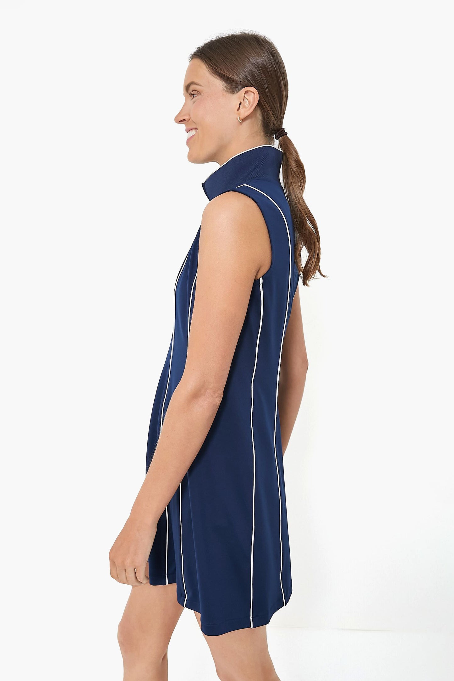 Navy Roxana Half Zip Golf Dress