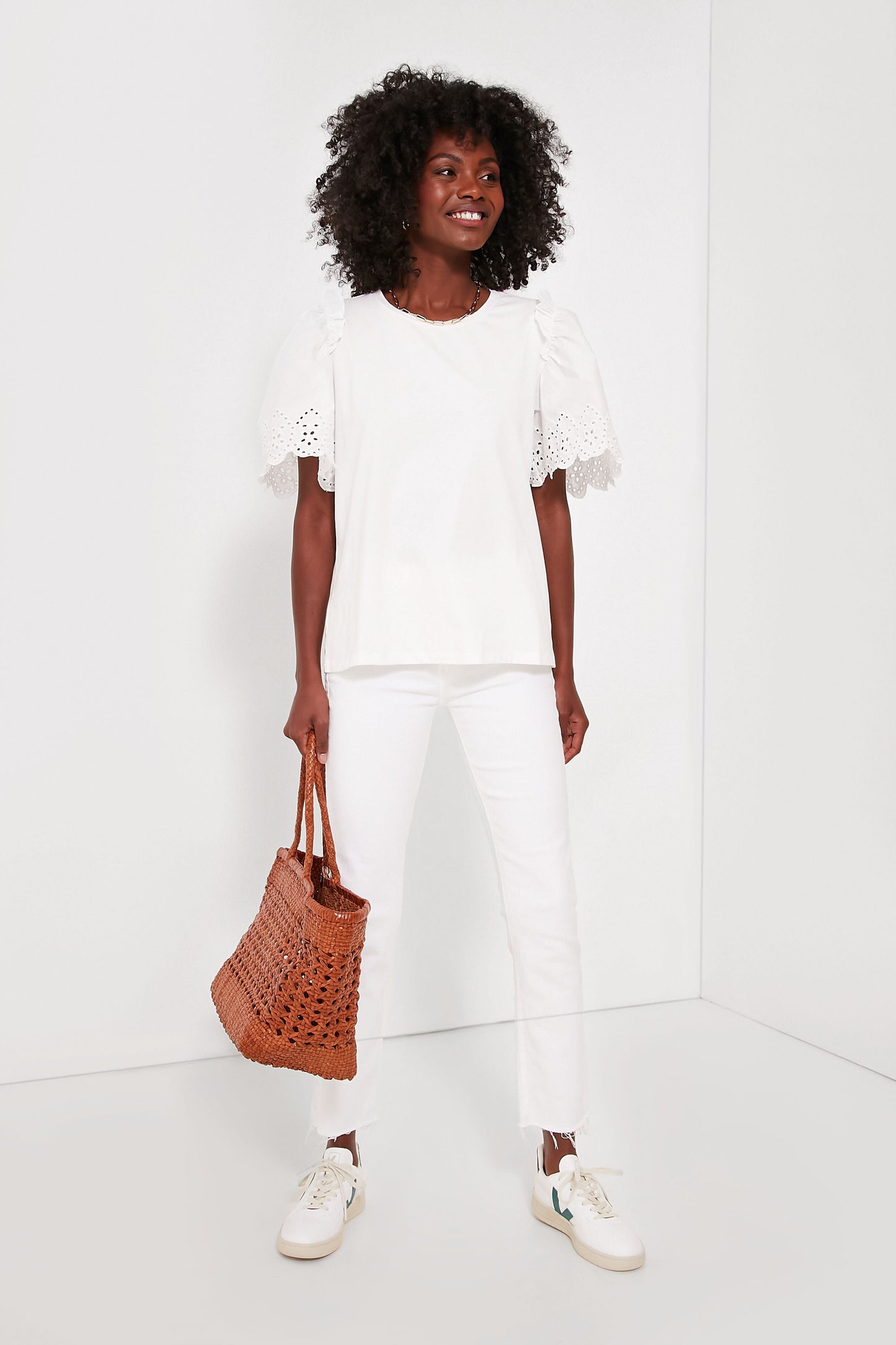 White Eyelet Mollie Blouse