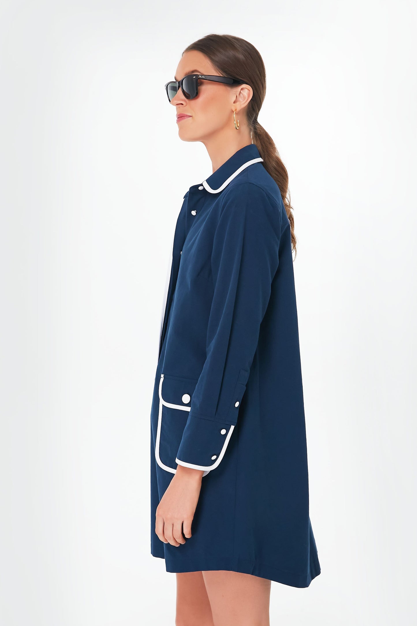 Navy Perkins Shirt Dress