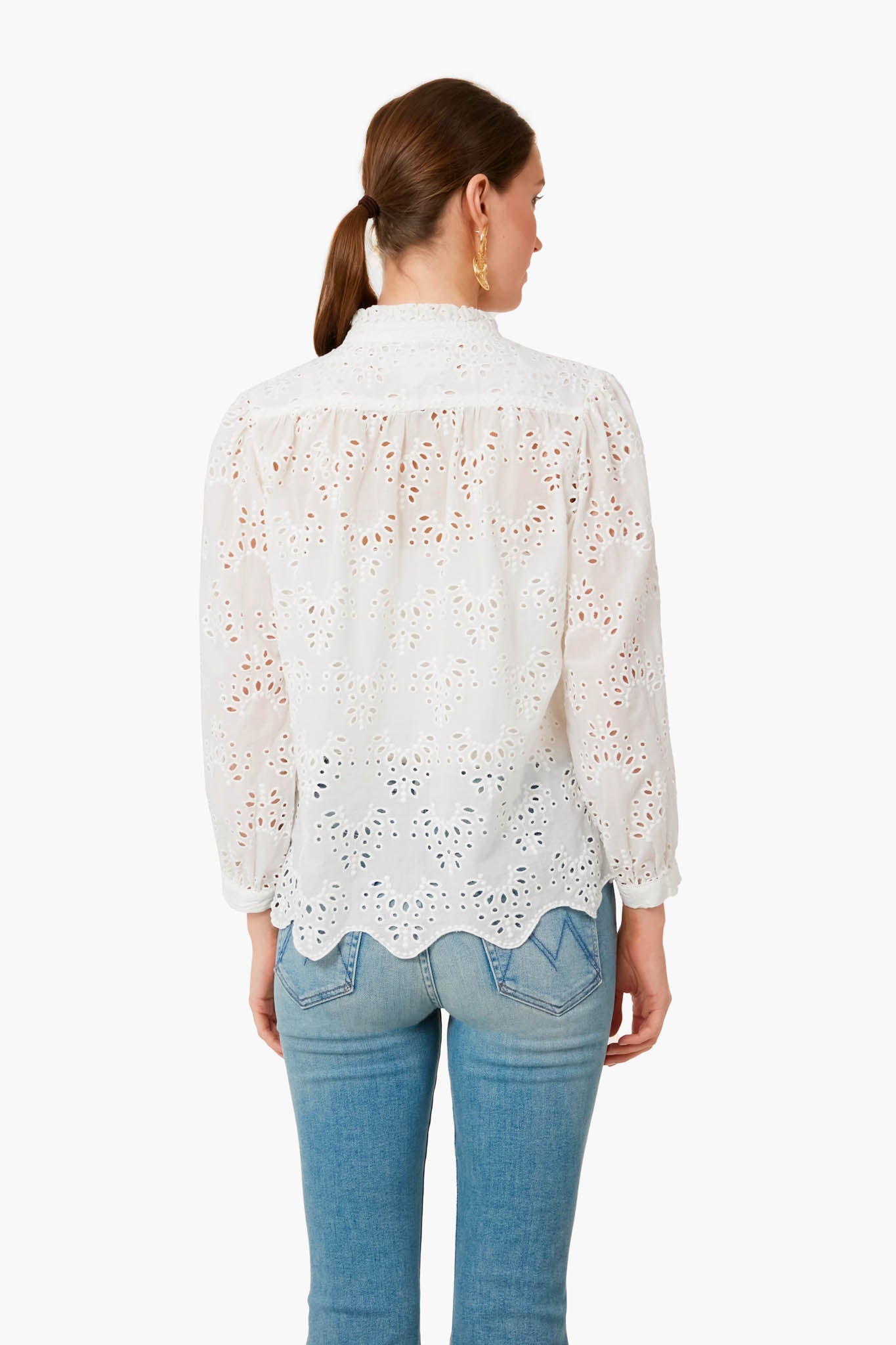 White Eyelet Quincy Blouse