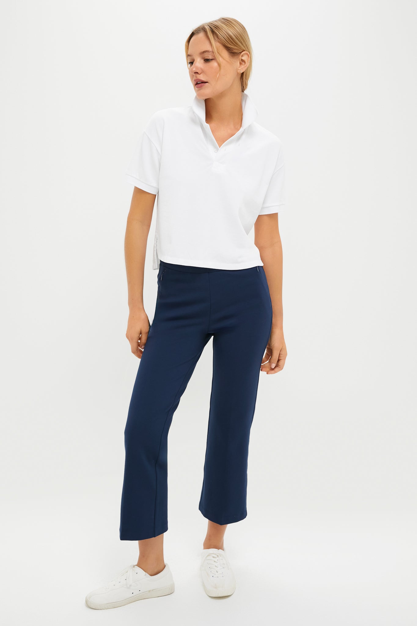Navy 25 Inch Cropped Compression September Pant