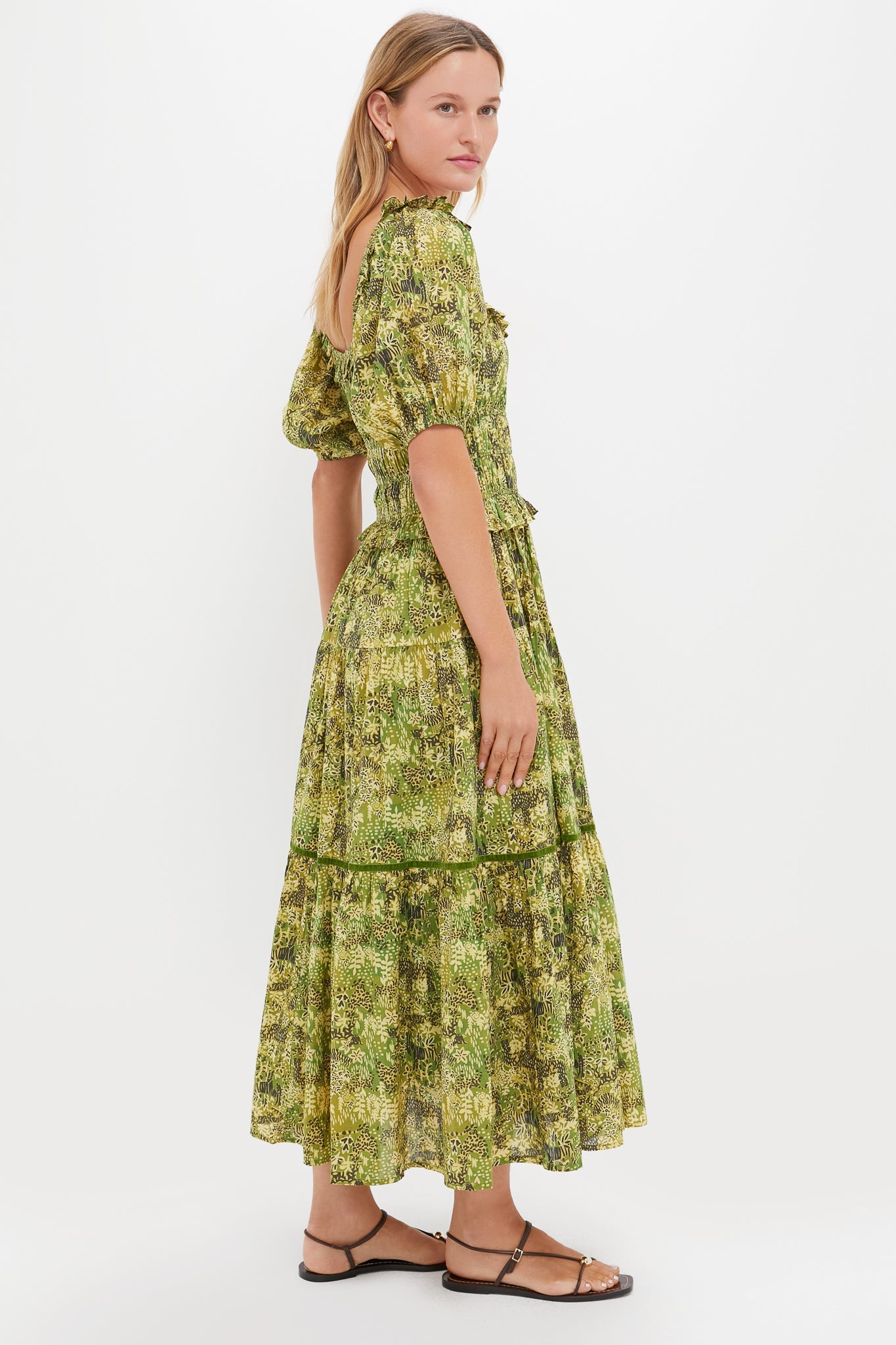 Green Tiger Percy Midi Dress