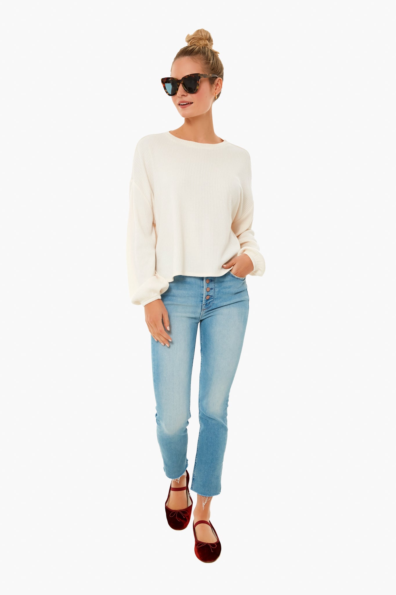 Annie Rib Long Sleeve Top