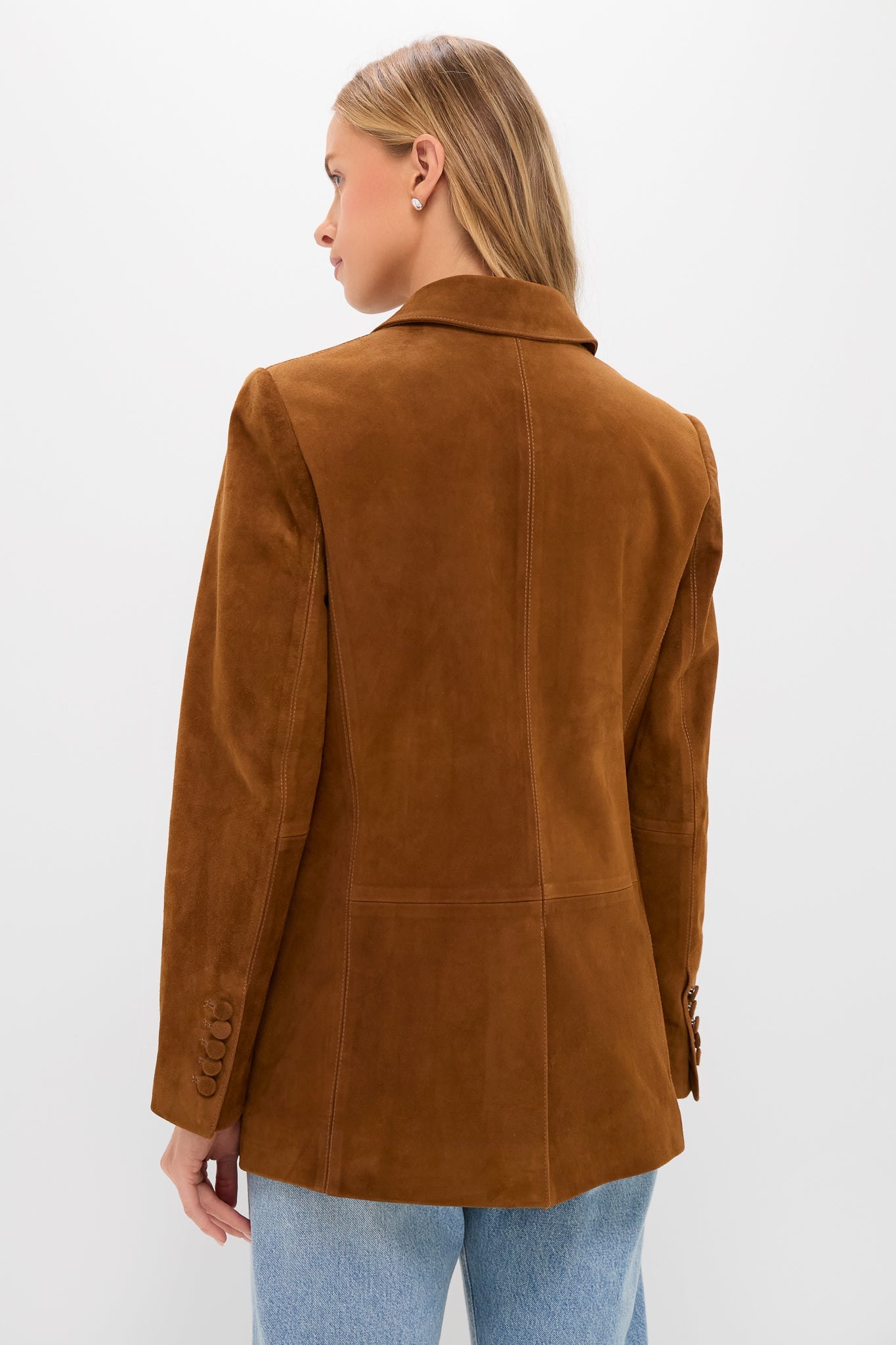 Toffee Suede Leo Blazer
