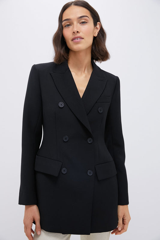 Black Sculpted Olivier Blazer
