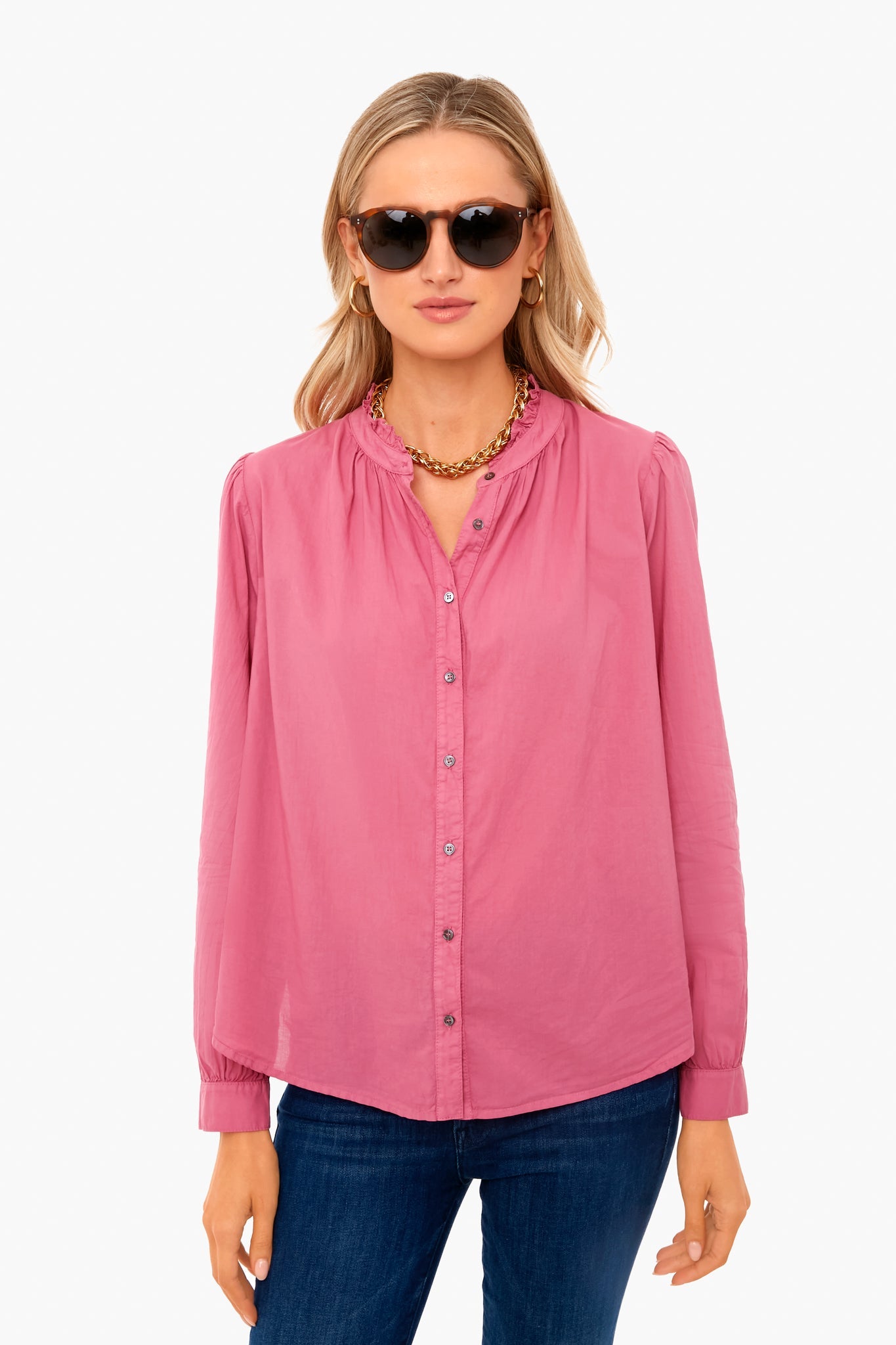 Deep Rose Halsey Shirt