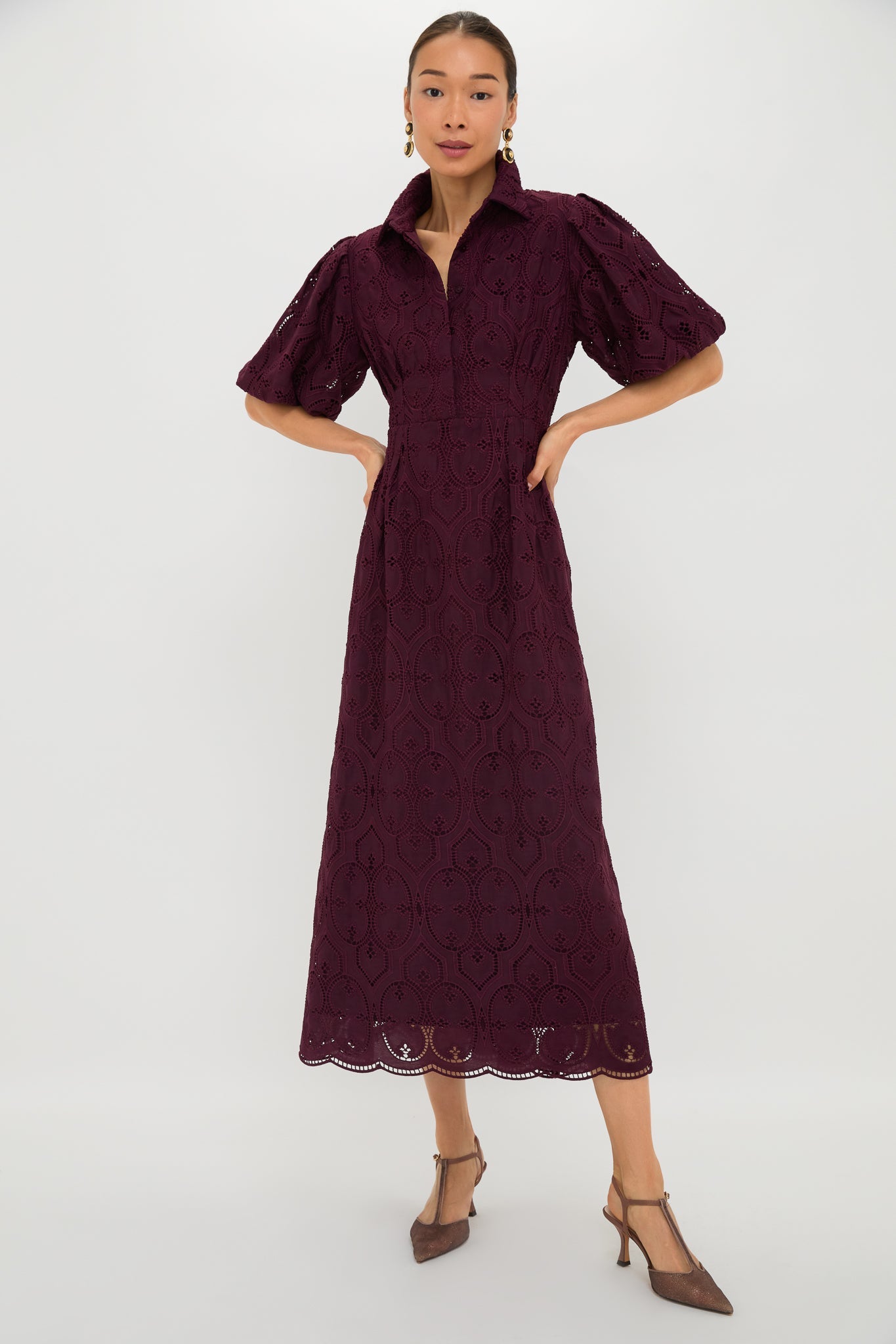 Winetasting Eyelet Delaney Dress