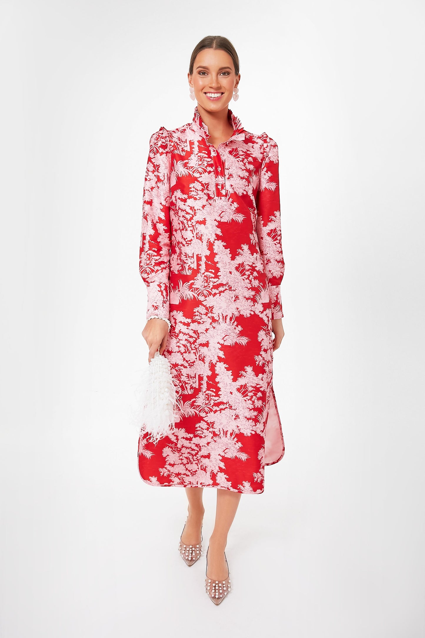 Orchid Pink Ellie Heart Earrings