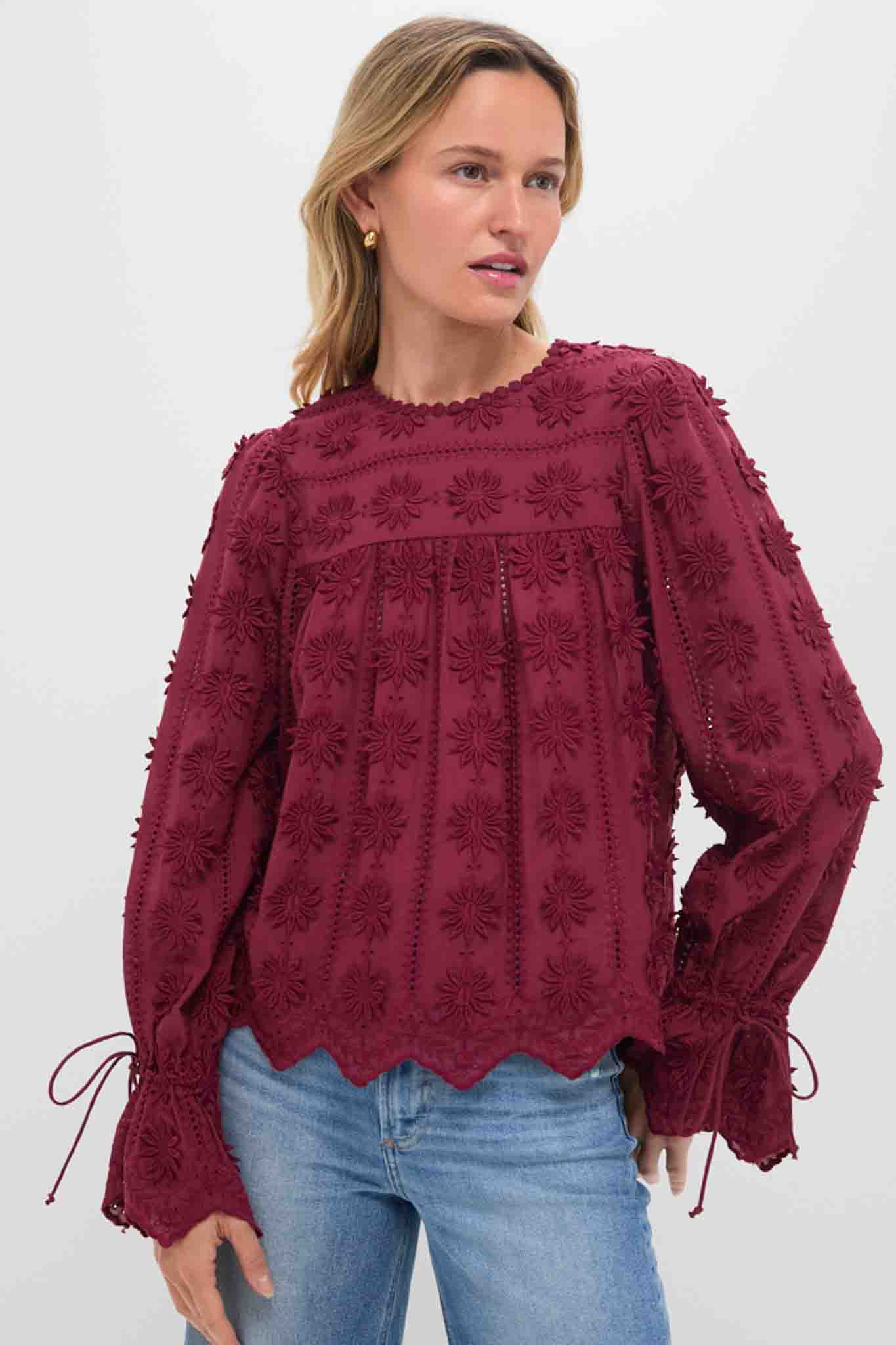 Wine Tirza Blouse
