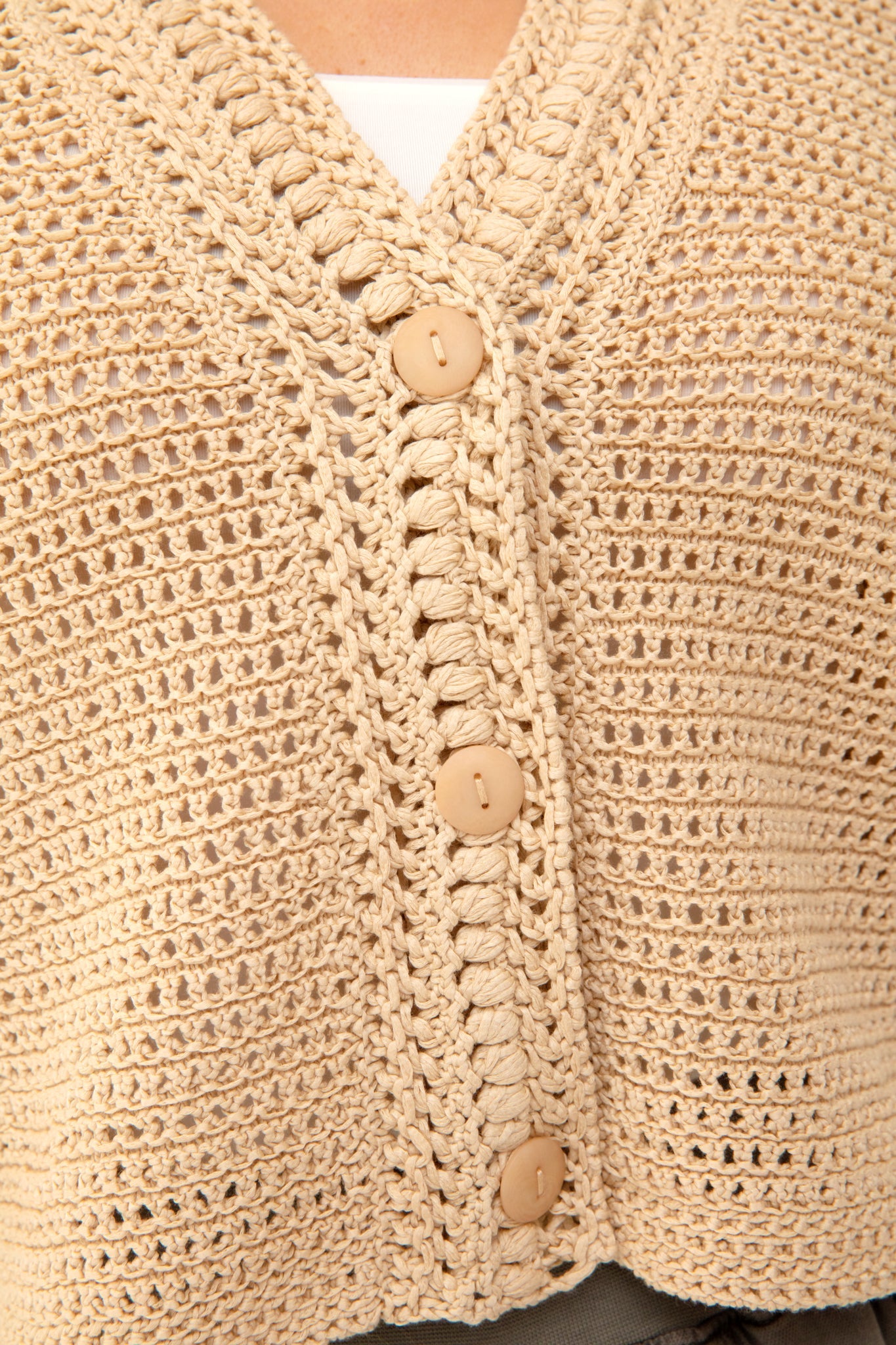 Straw Crochet Cardigan