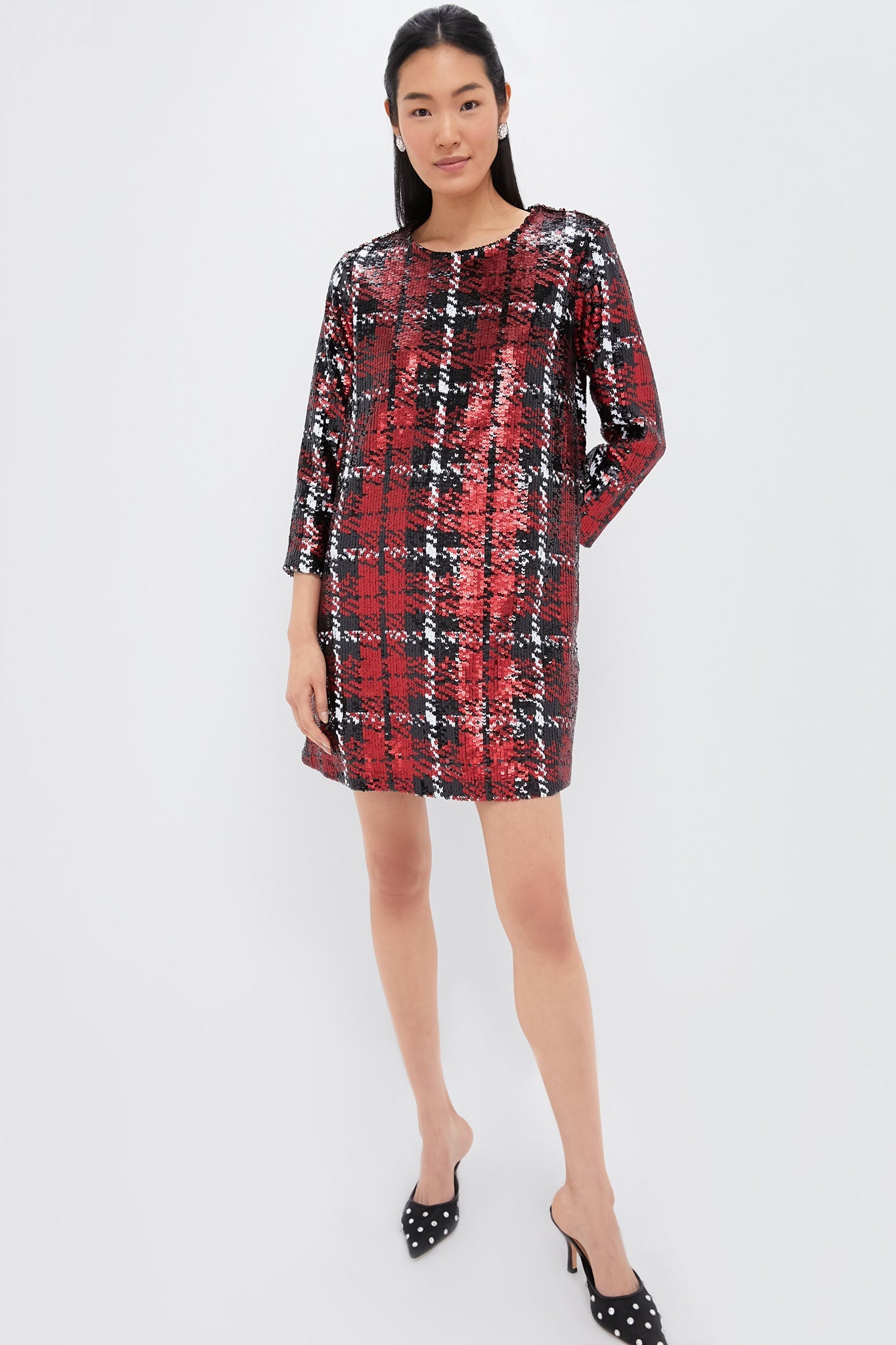 Red Sequin Pierre Dress