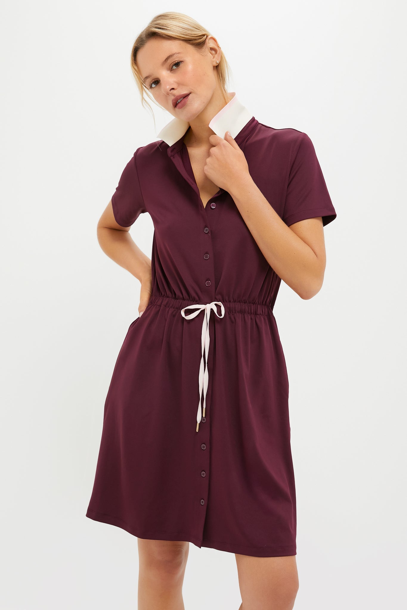 Winetasting Short Sleeve Performance Jersey Alcott Golf Dress