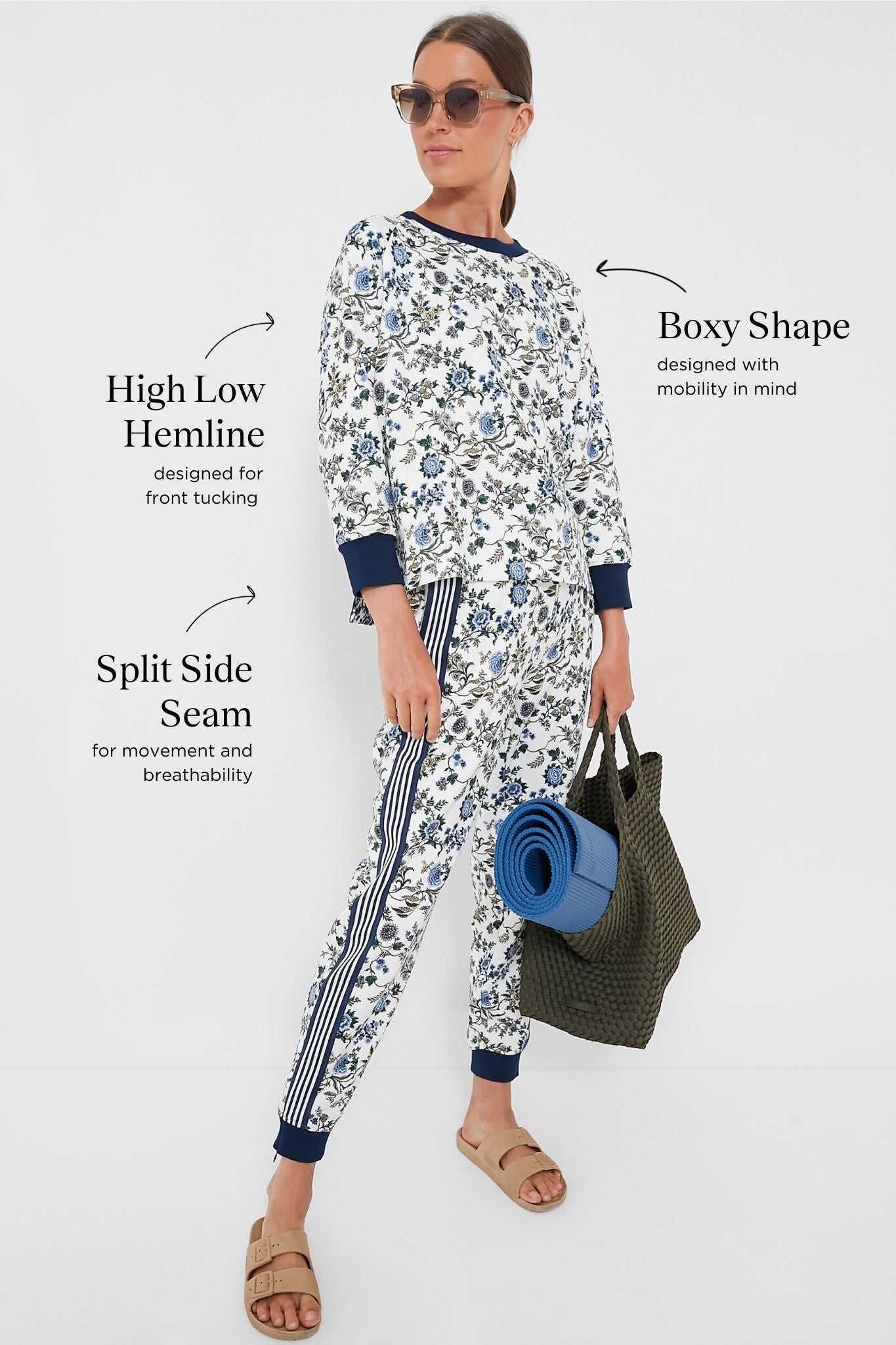 White Wildflower Maggie Pullover