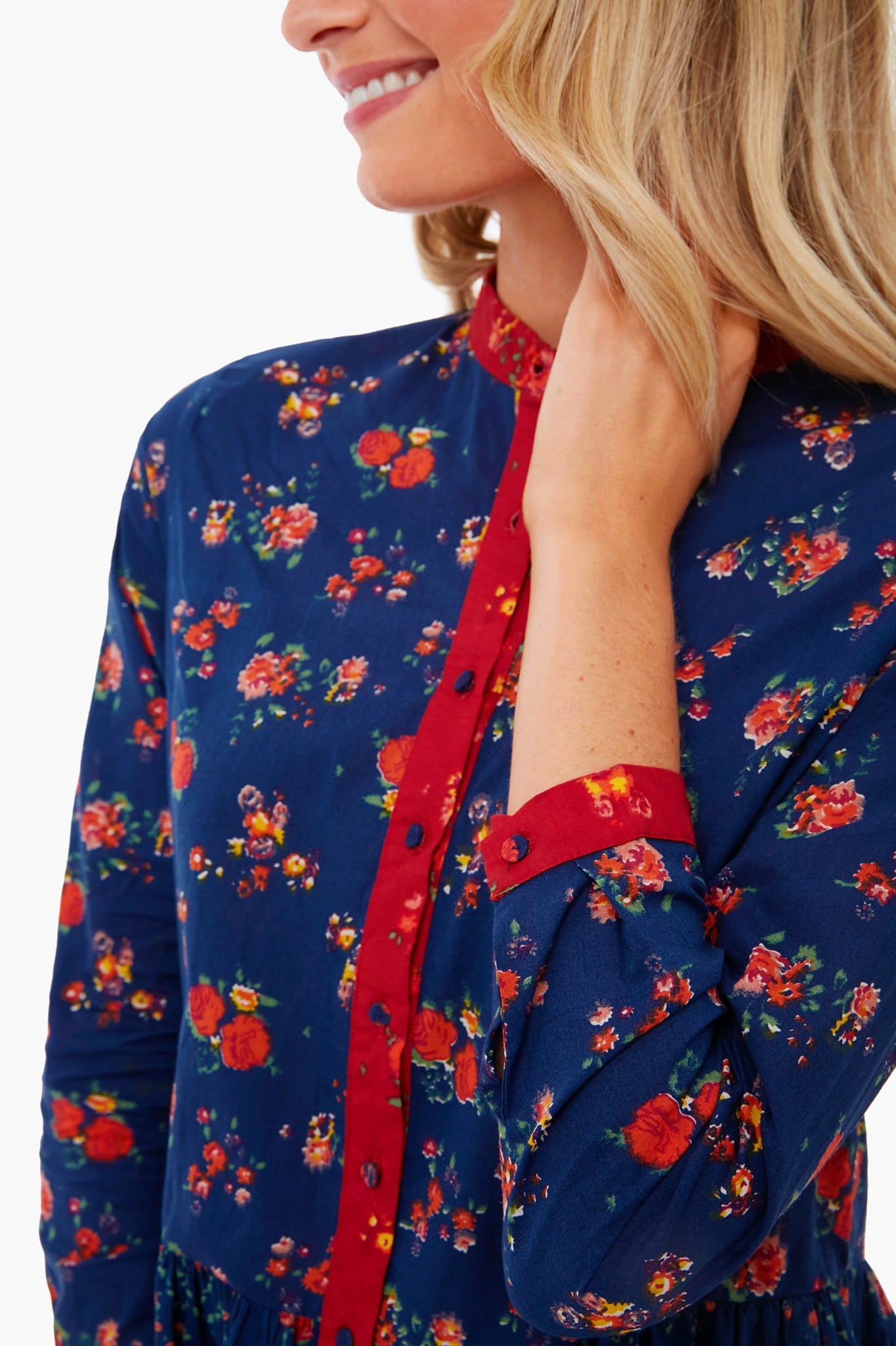 Tatiana Blue Chanderi Blouse