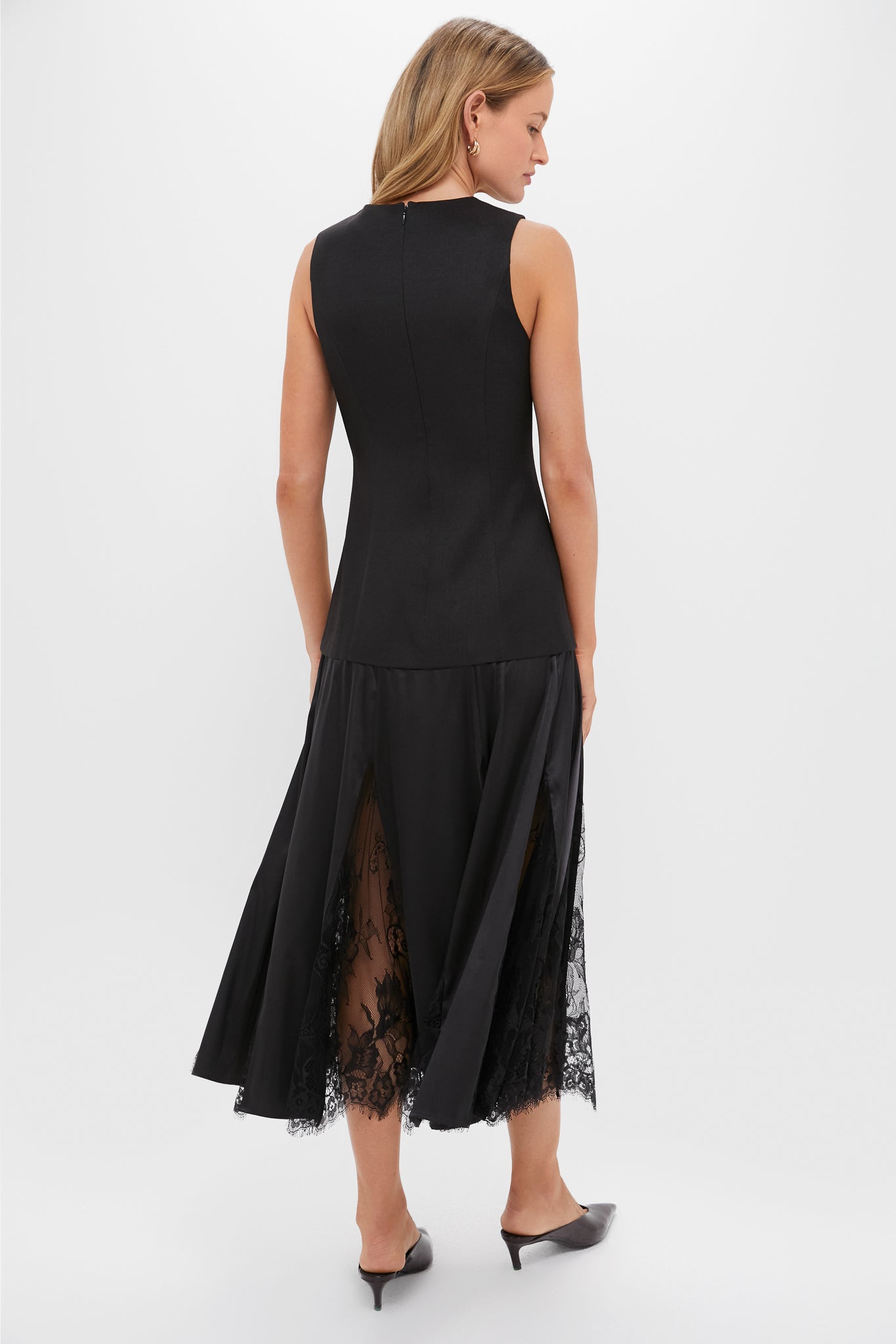 Black Mixed-Media Coco Maxi Dress
