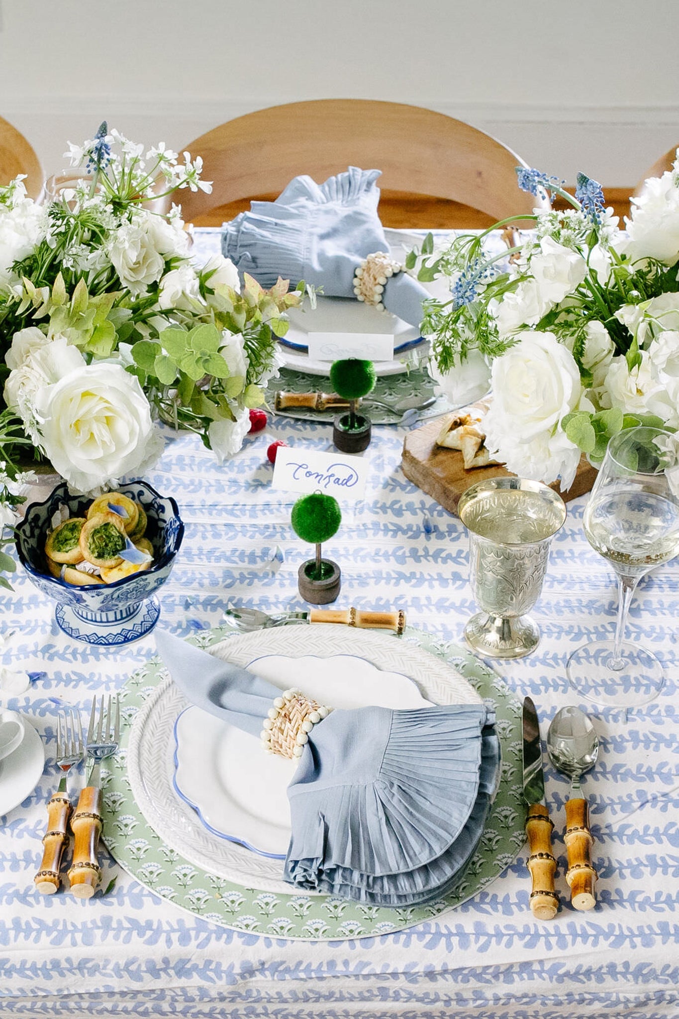 Blue Vines Tablecloth