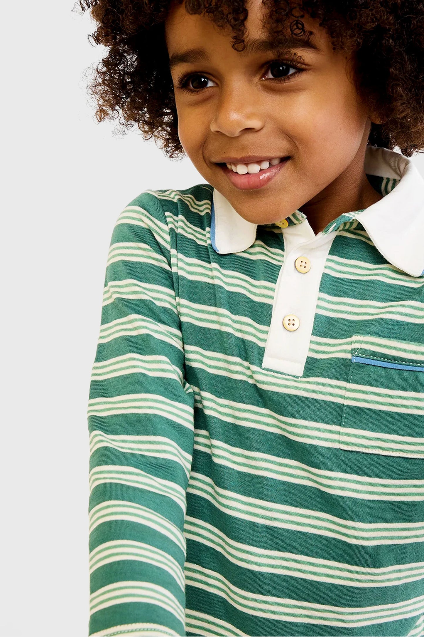 Pine Twin Stripe Parker Polo