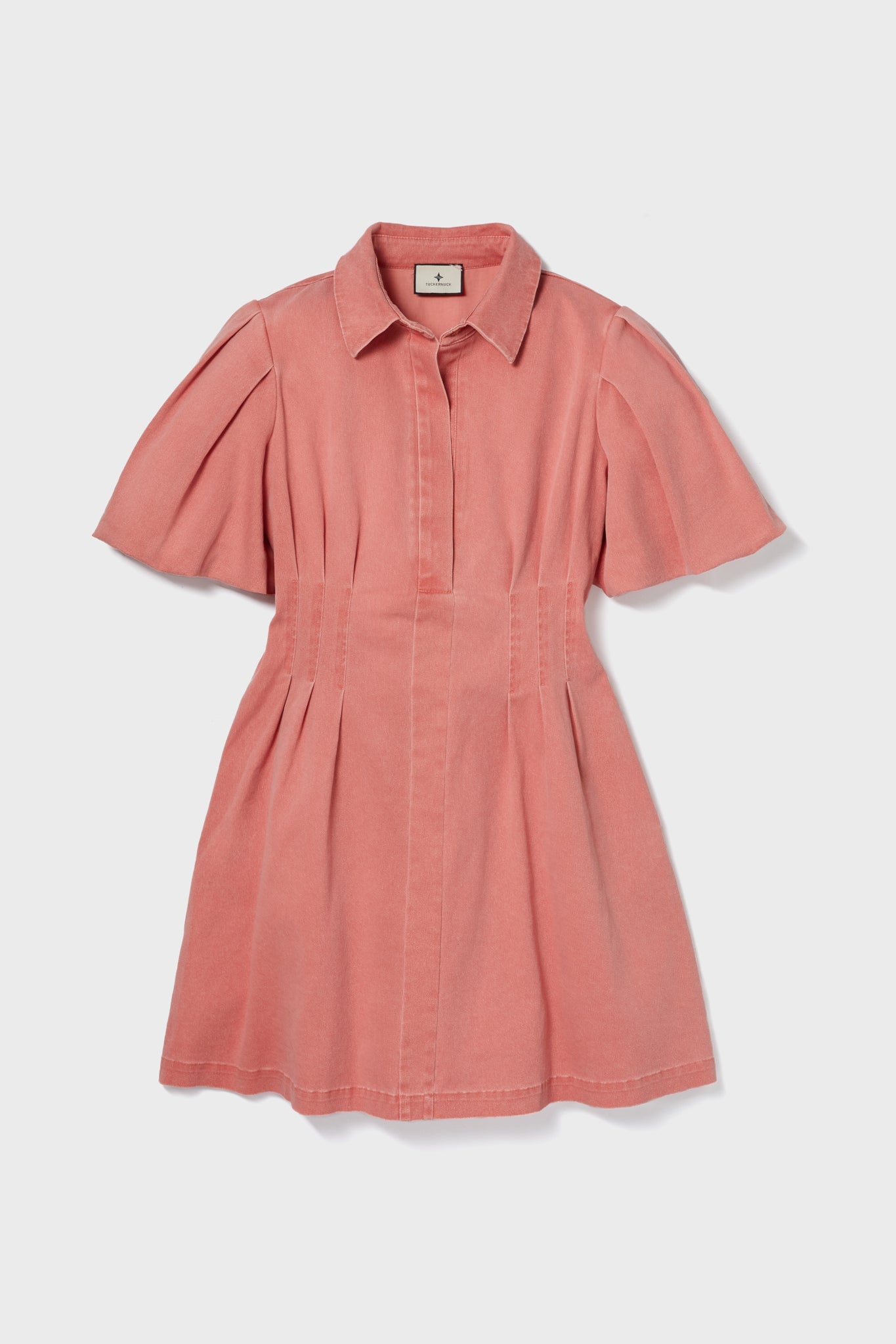 Nantucket Red Stretch Twill Mini Delaney Dress