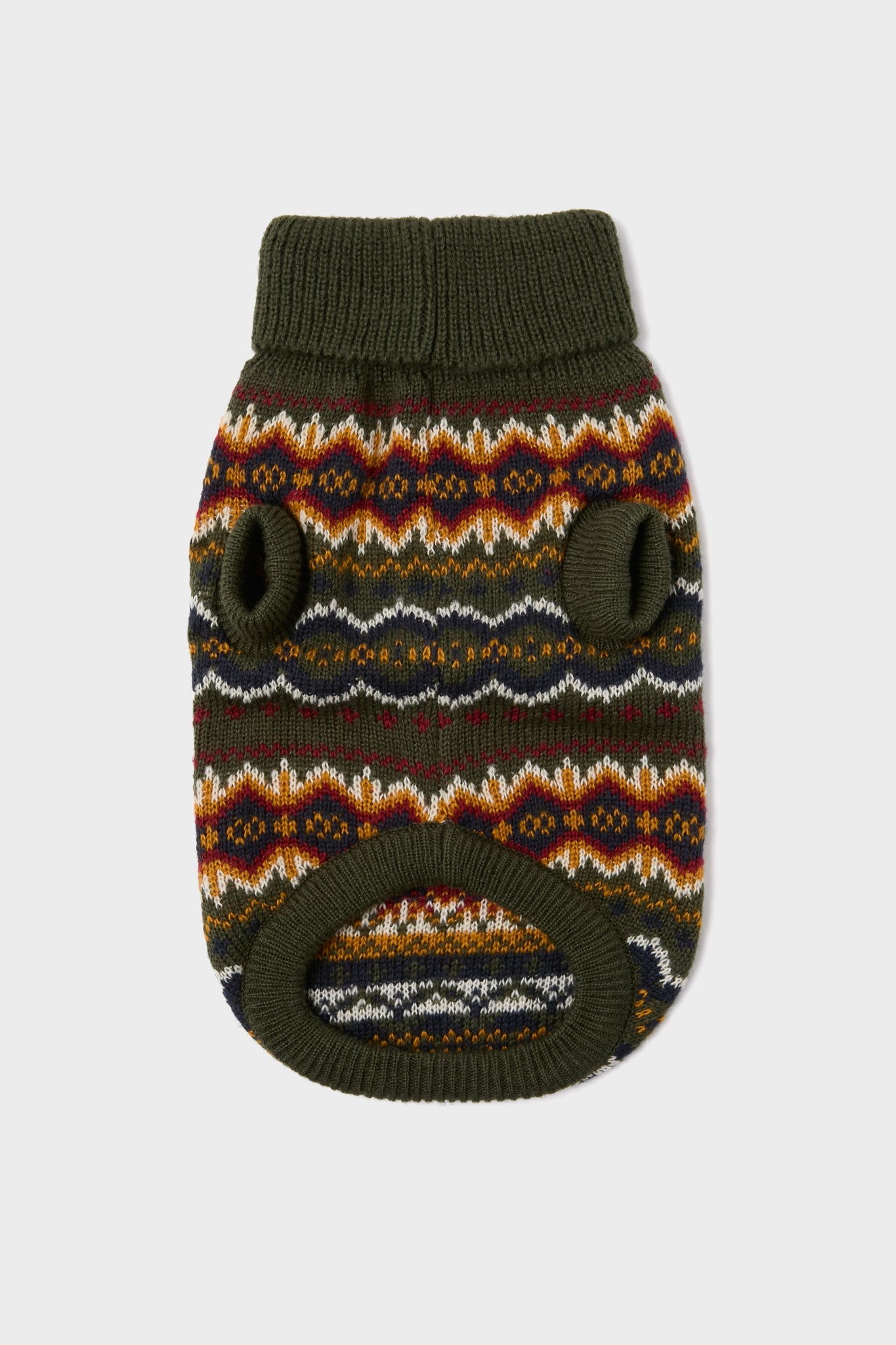 Olive Case Fair Isle Dog Set