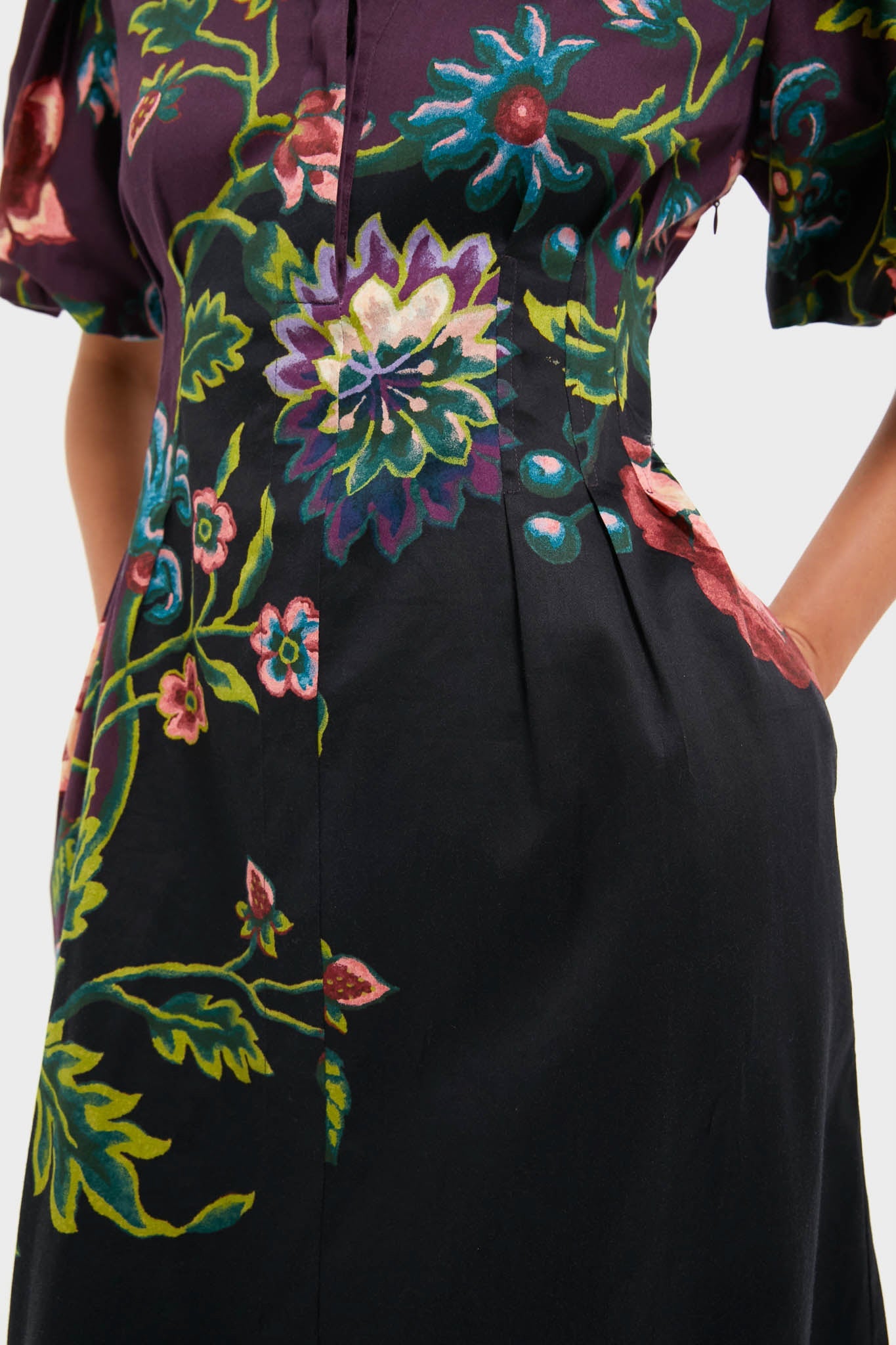Midnight Moonflower Delaney Dress