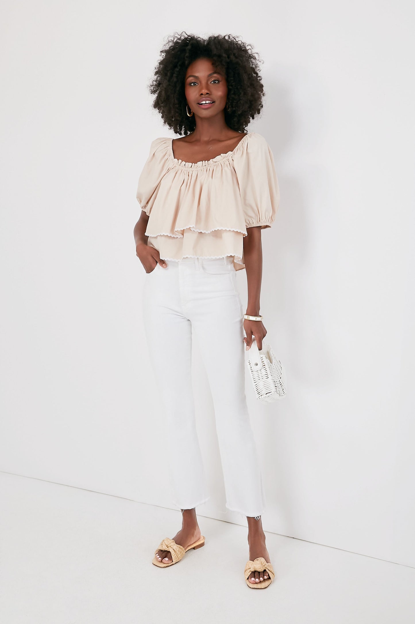 Tan Ric-Rac Layered Suzie Top