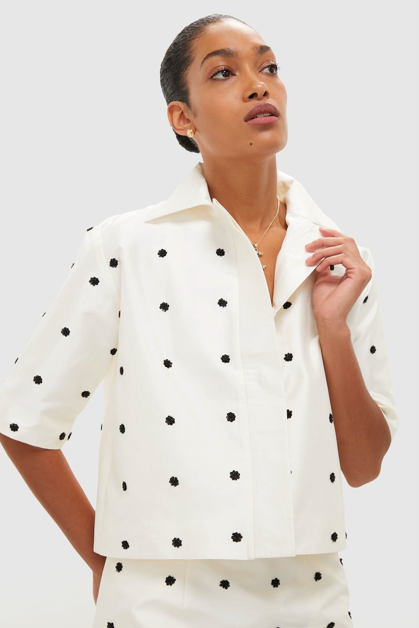 Ivory Polka Dot Daphne Shirt