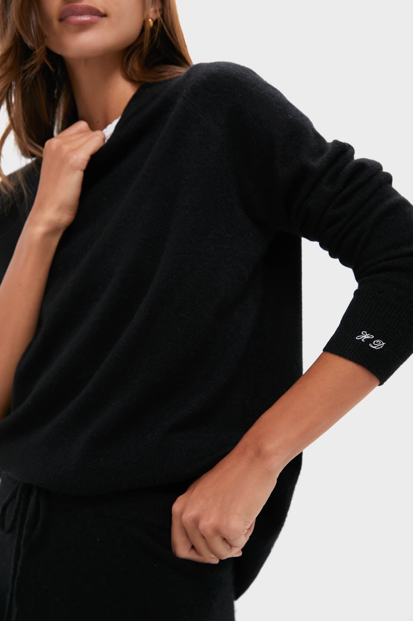 Black Cashmere Jane Hoodie