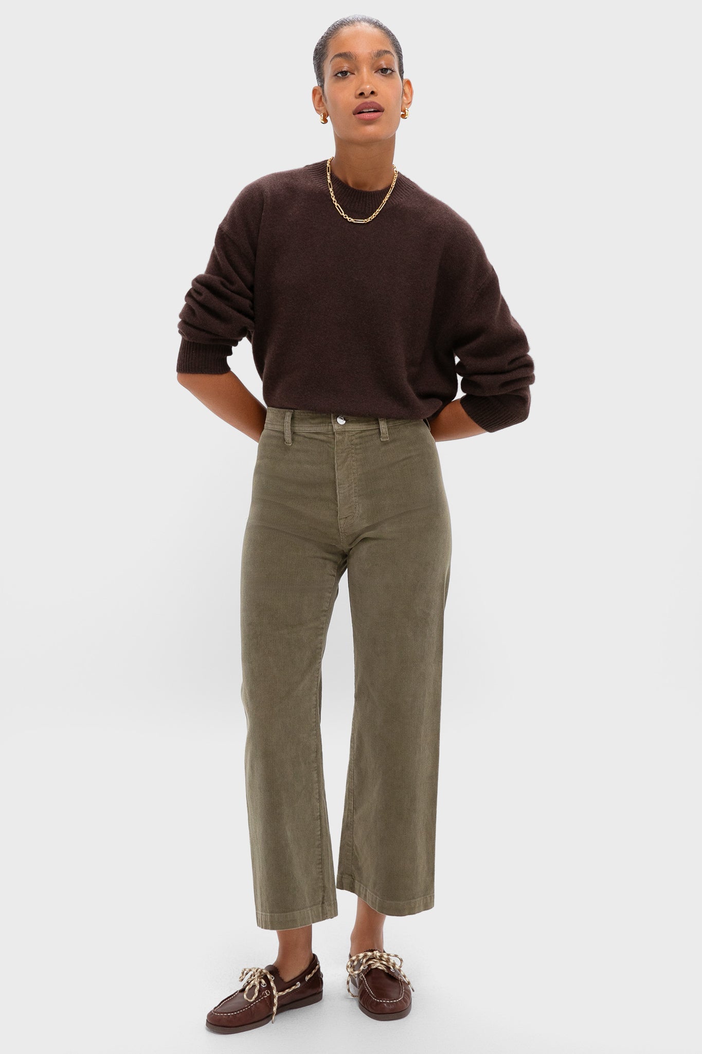 Sequoia Penny Crop High Rise Wide Leg