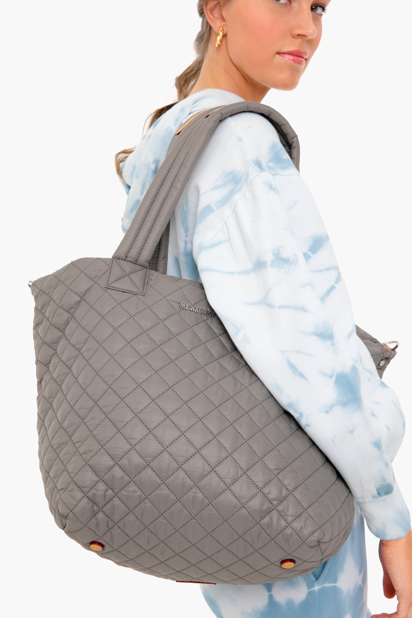 Graphite Oxford Medium Metro Tote Deluxe