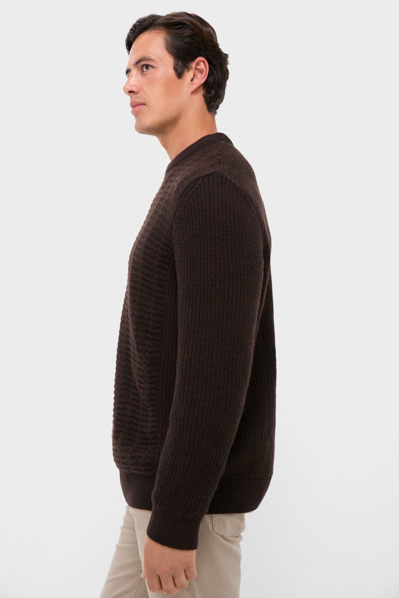 Dark Oak Cleveland Crew Neck Sweater